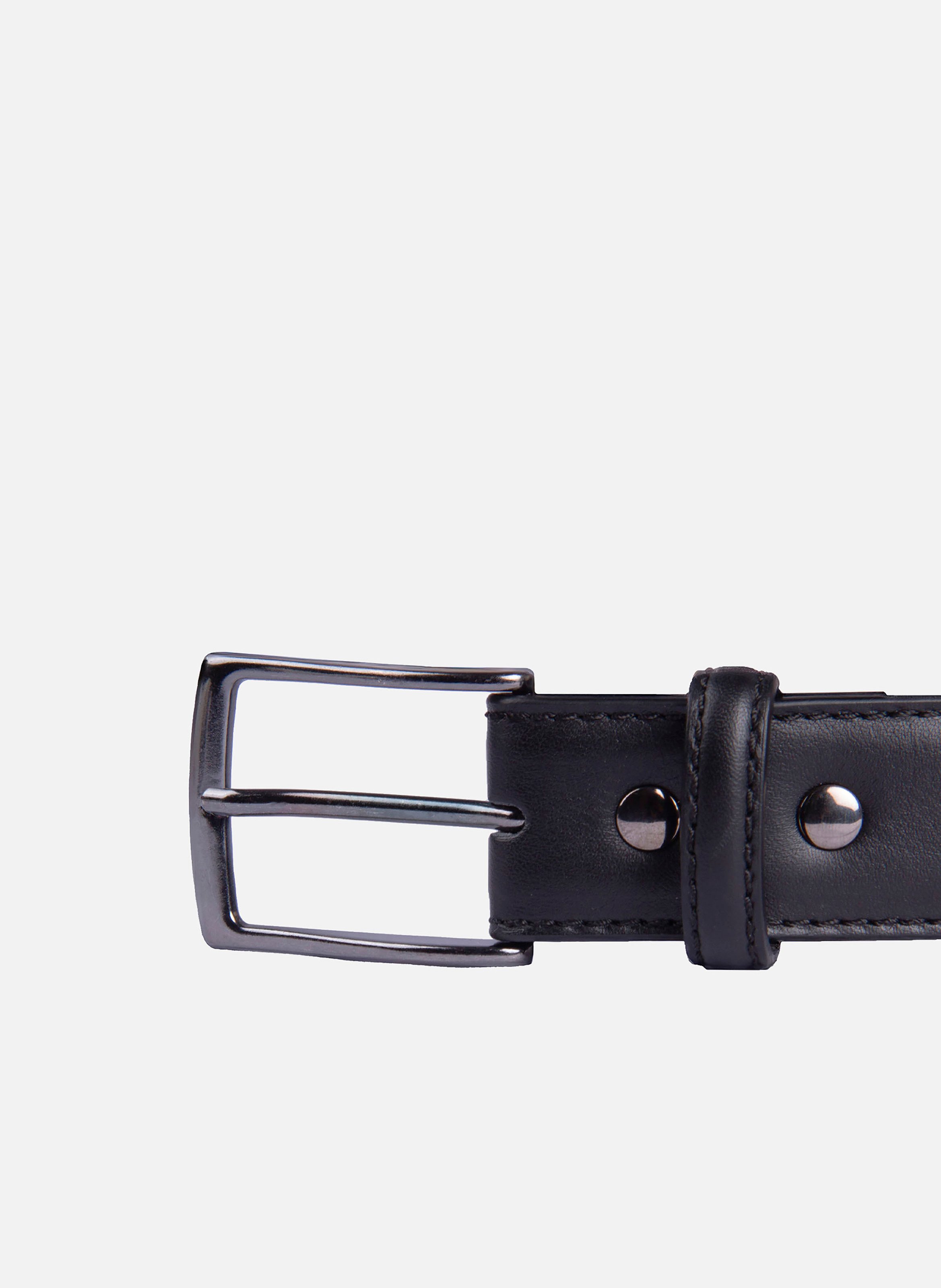 Ceinture madrid cuir JULES & JENN Noir