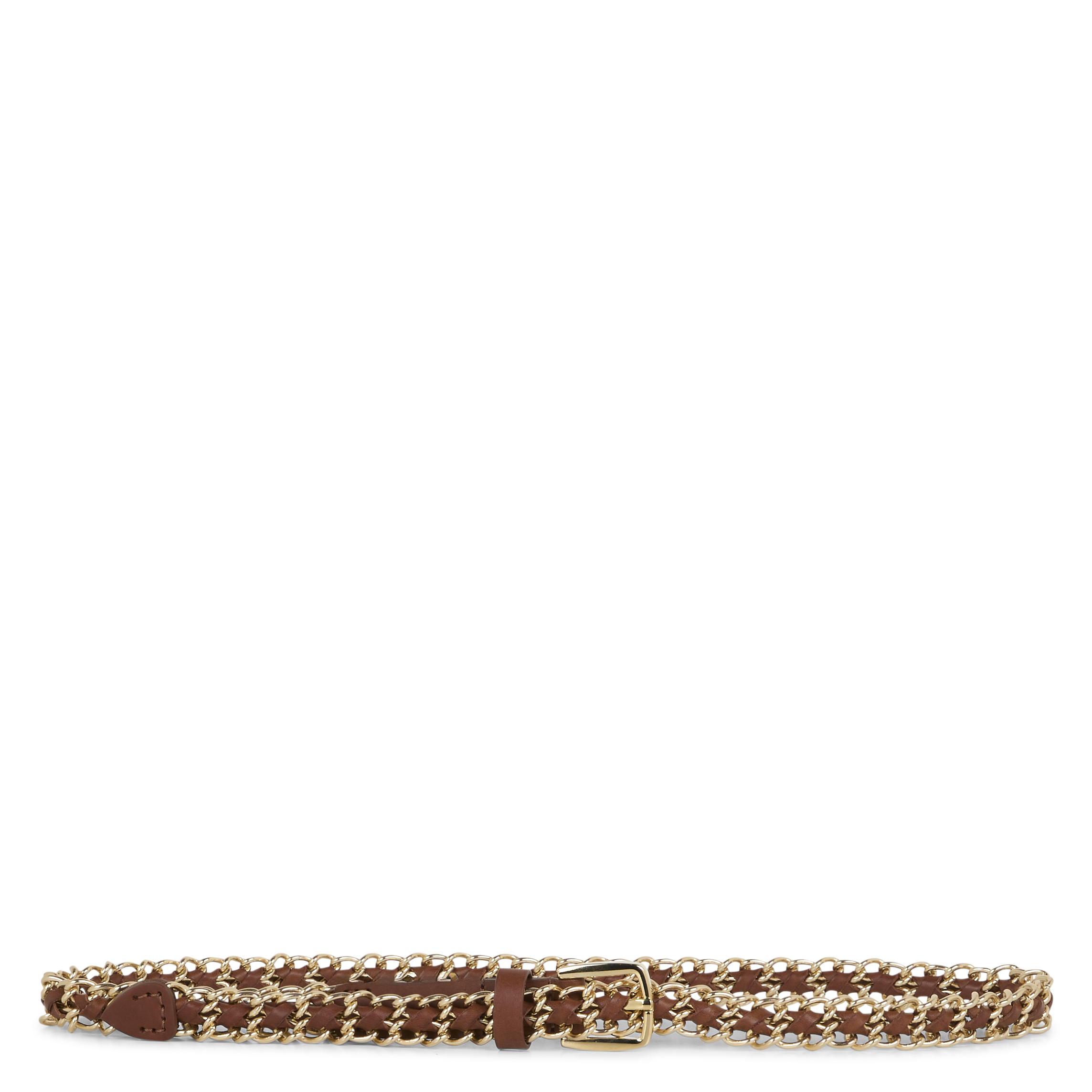 Ceinture à maillons en cuir brooke BA&SH Marron