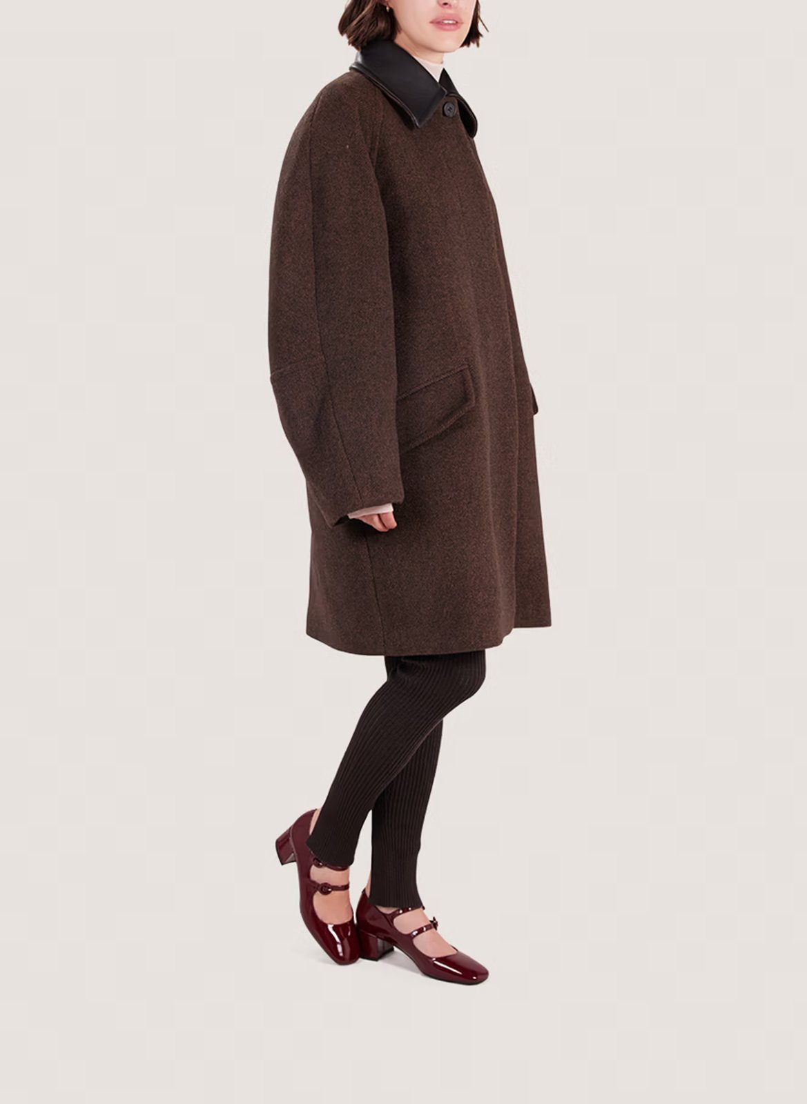 Babies en cuir glacé delou JONAK Rouge