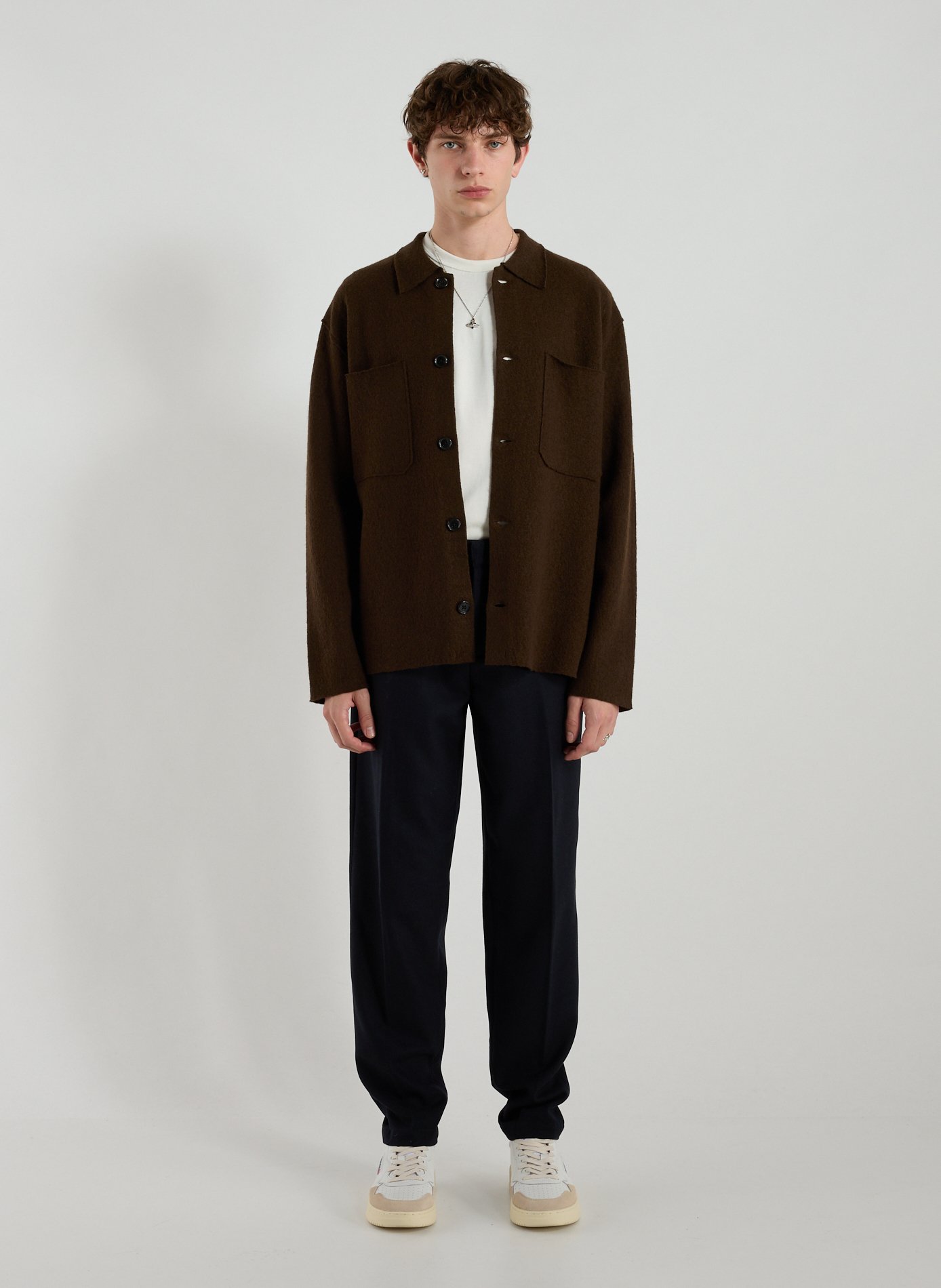 Mixed virgin wool trousers ARMANI EXCHANGE Blue