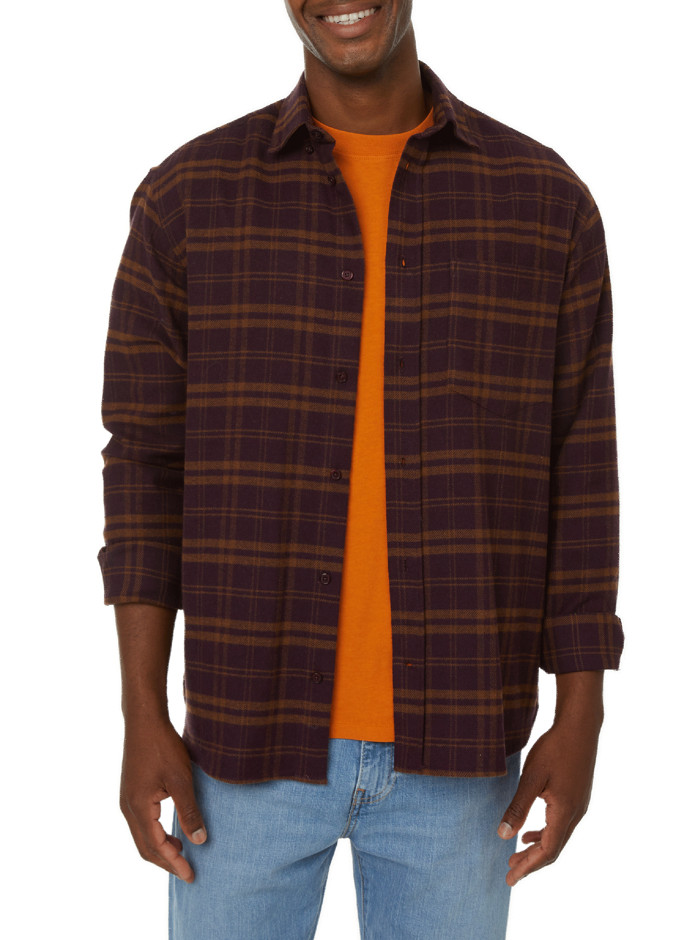 SAISON 1865 Chemise à carreaux en coton Rouge