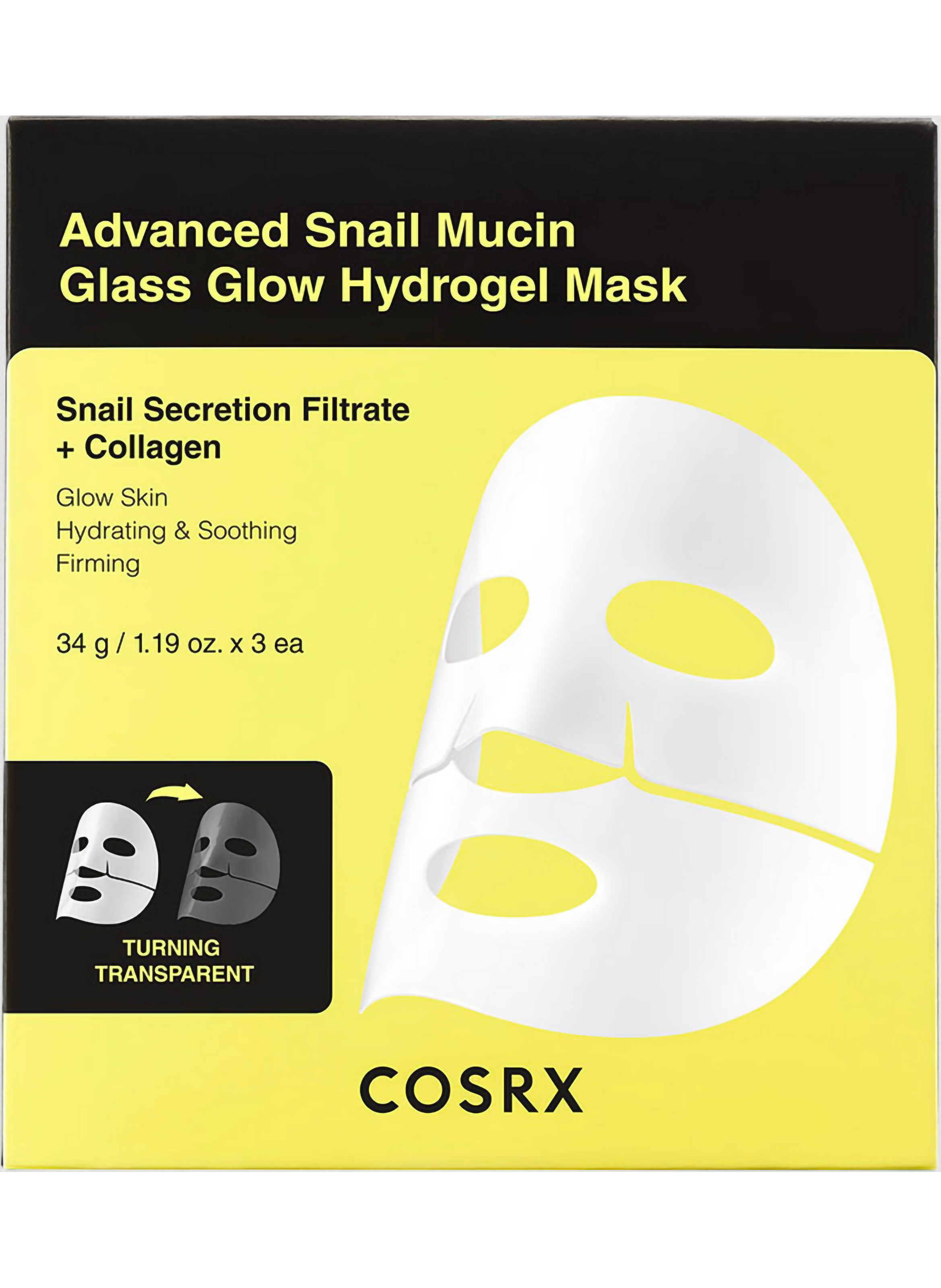 Masque Hydrogel à la bave d'escargot COSRX No color