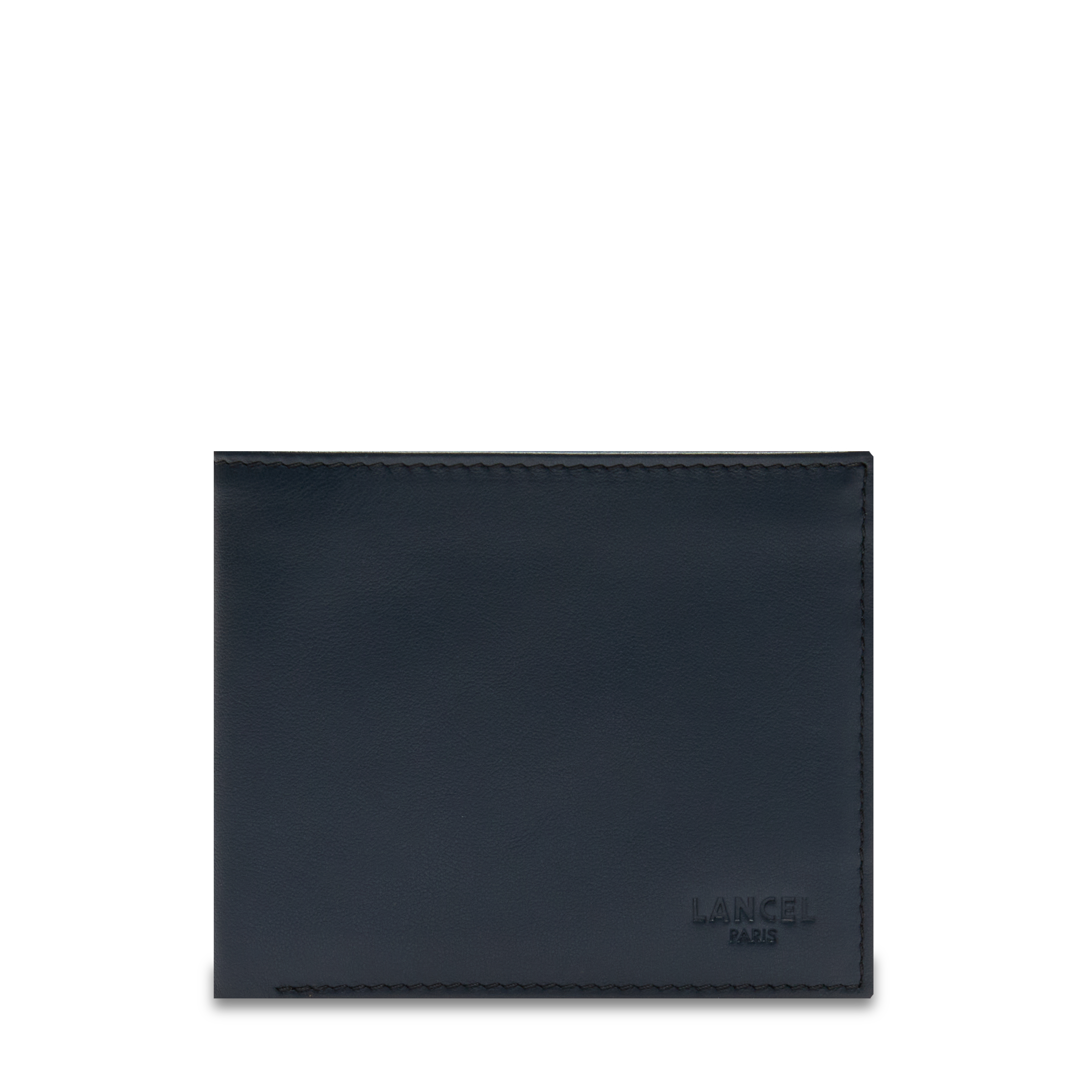 Portefeuille avec porte-cartes amovible léon de lancel en cuir LANCEL Bleu