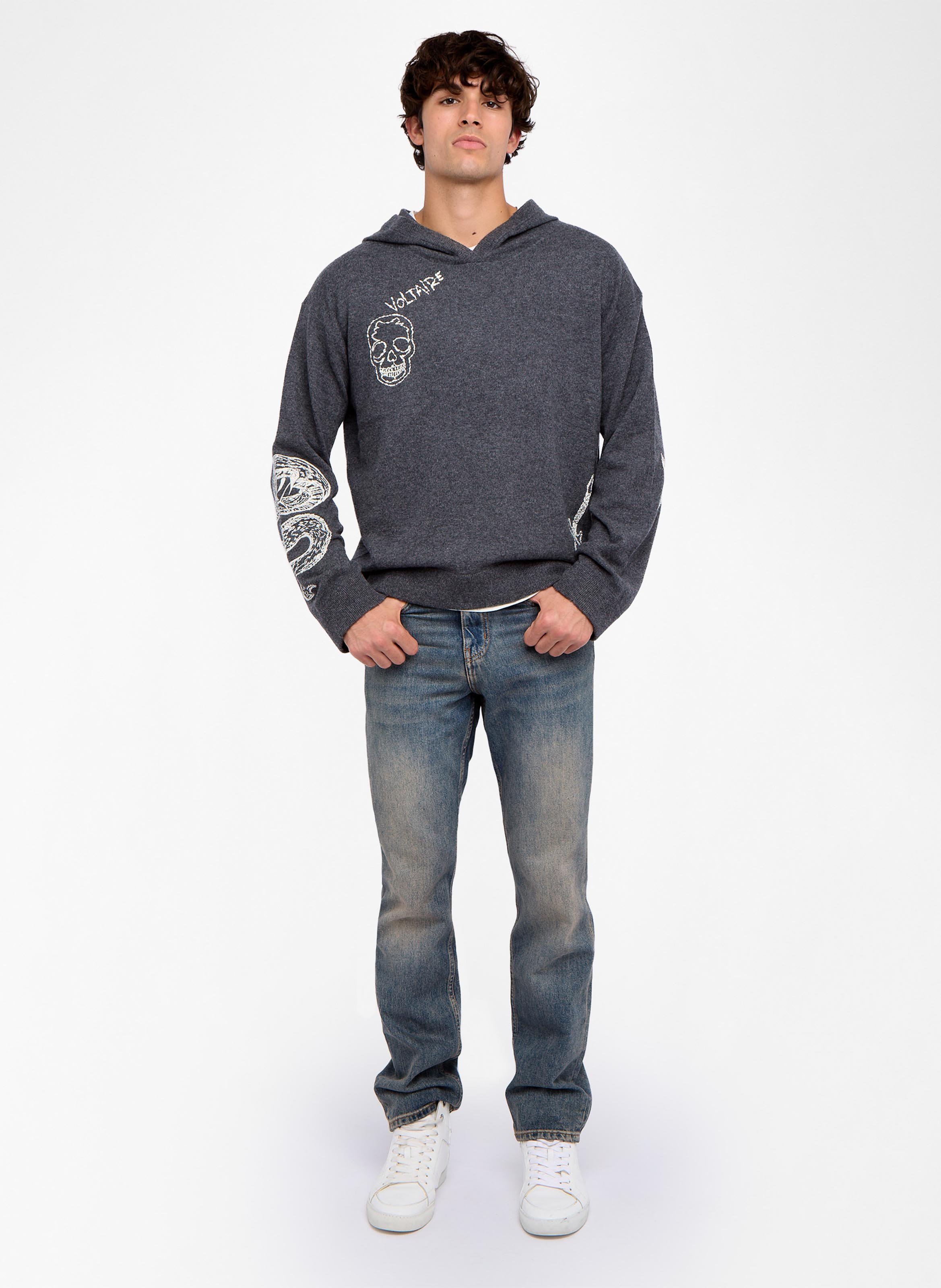 Pull col rond en laine mélangée malay ZADIG&VOLTAIRE Gris