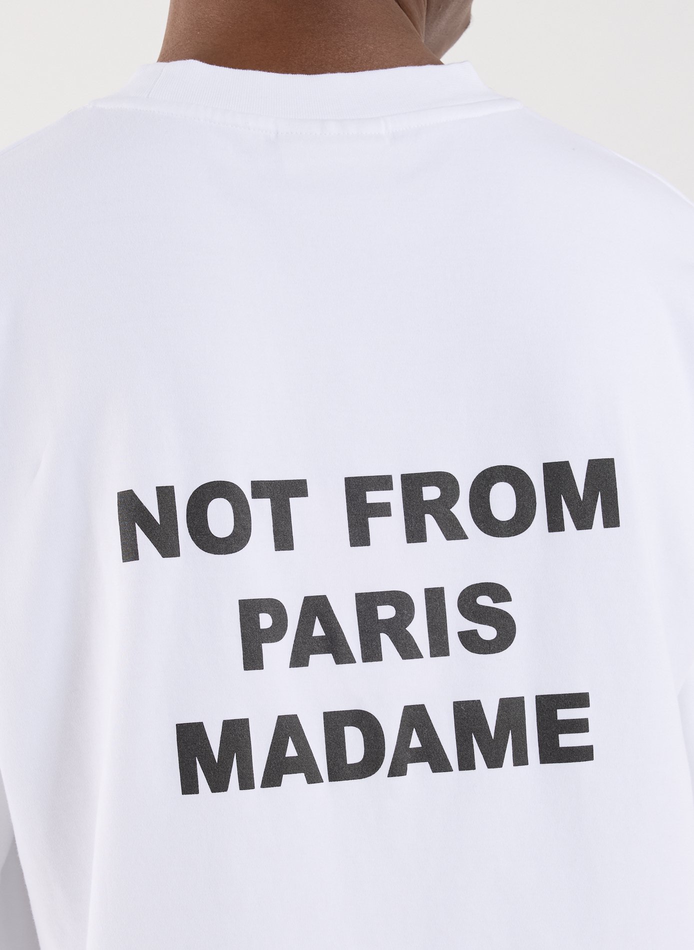 T-Shirt ample sérigraphié en coton DROLE DE MONSIEUR Blanc