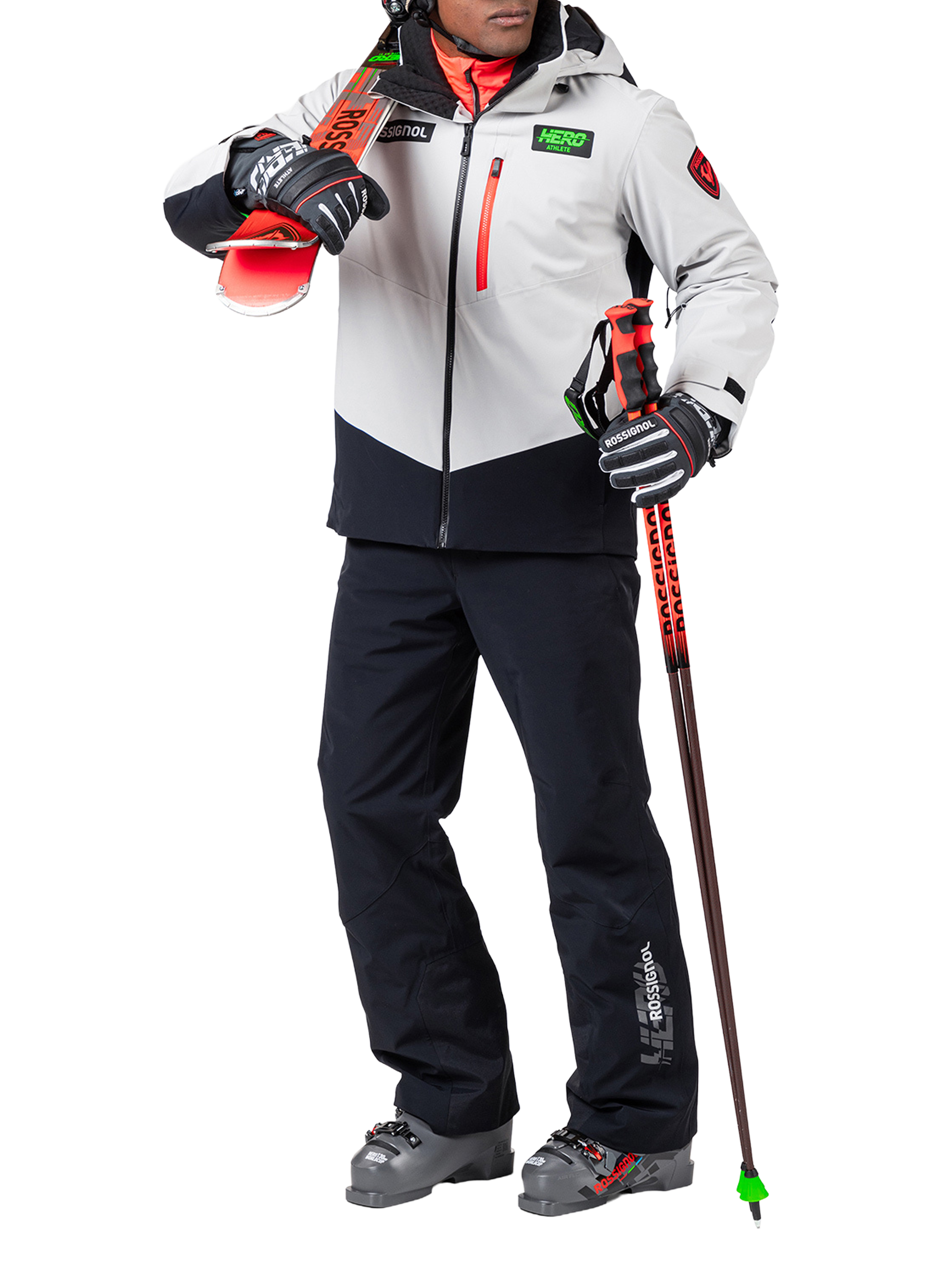 Pantalon de ski avec bretelles ajustables ROSSIGNOL Noir