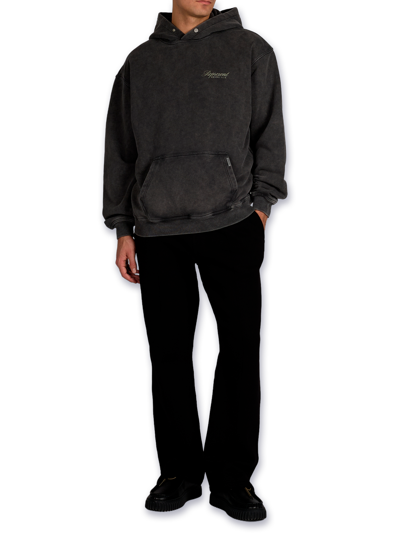 Cotton hooded sweatshirt REPRESENT Grey