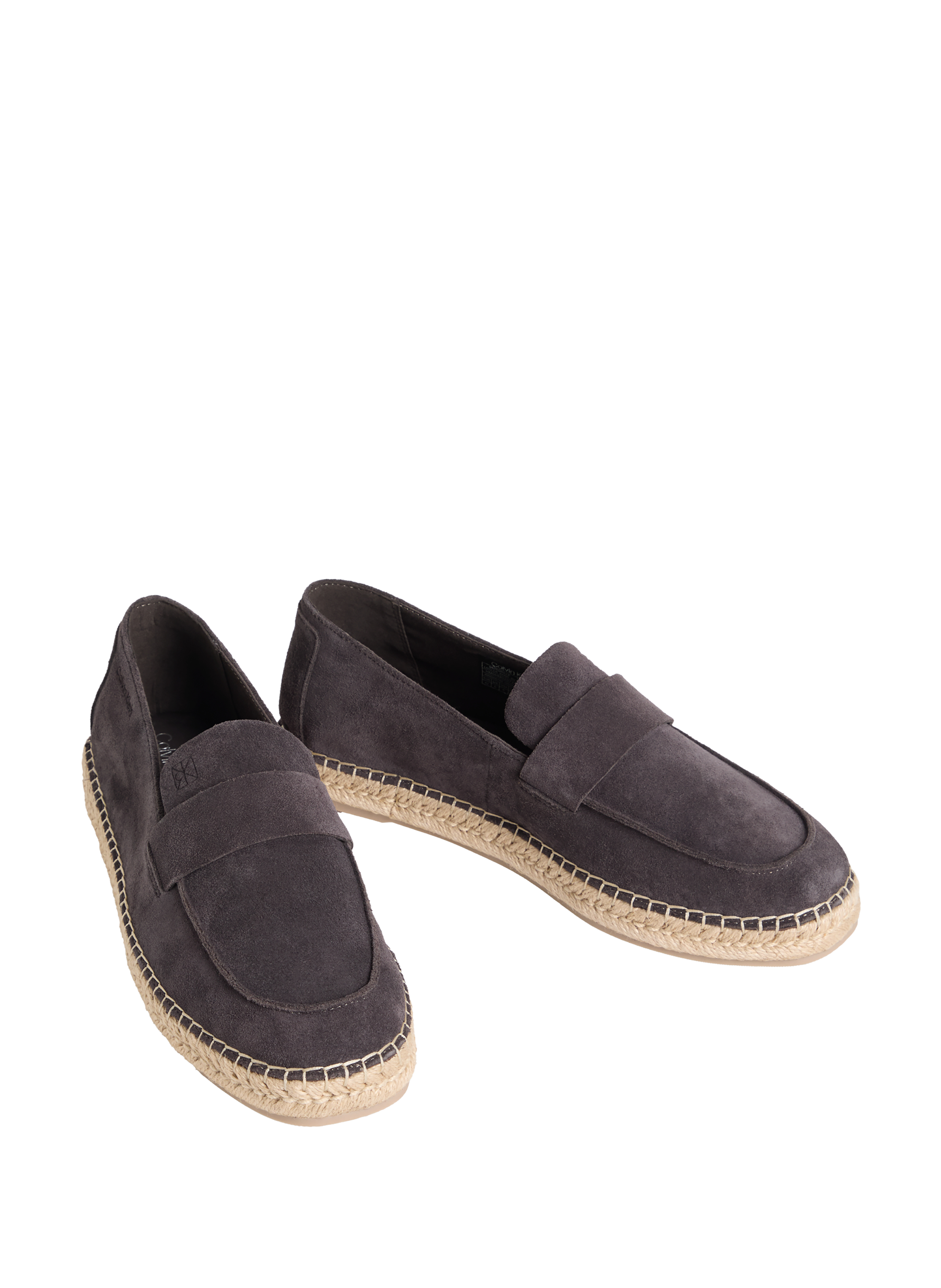 Espadrilles Carlos en cuir suédé mélangé CALVIN KLEIN Noir