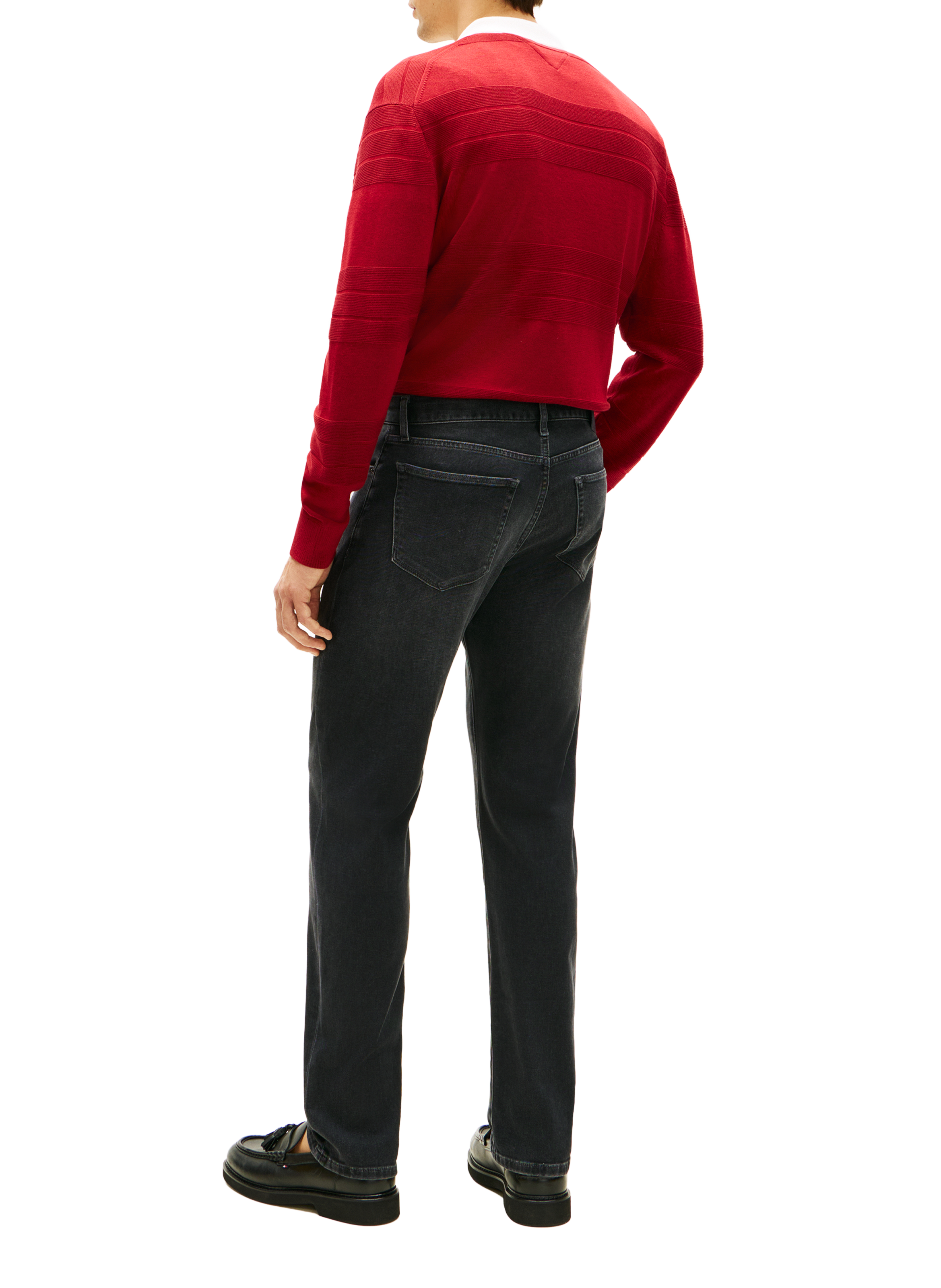 Cotton-blend slim-fit jeans TOMMY HILFIGER Black