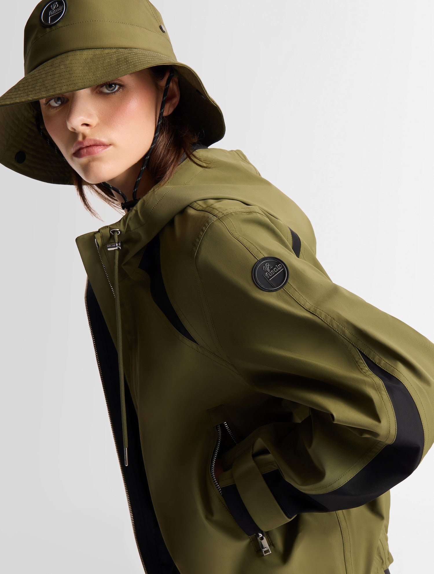 Blouson kasima col capuche coupe regular FUSALP Kaki