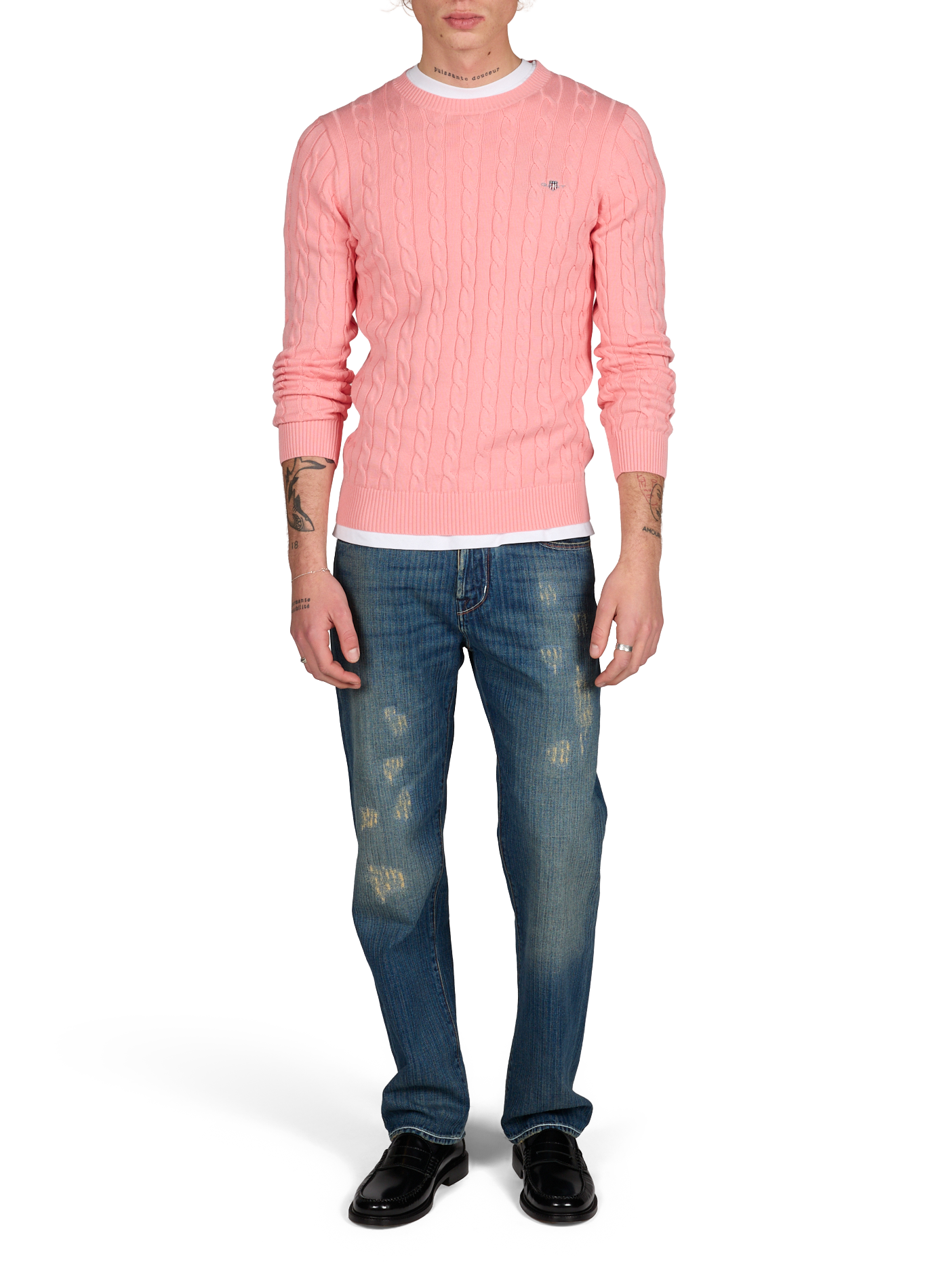 Cable knit jumper GANT Pink