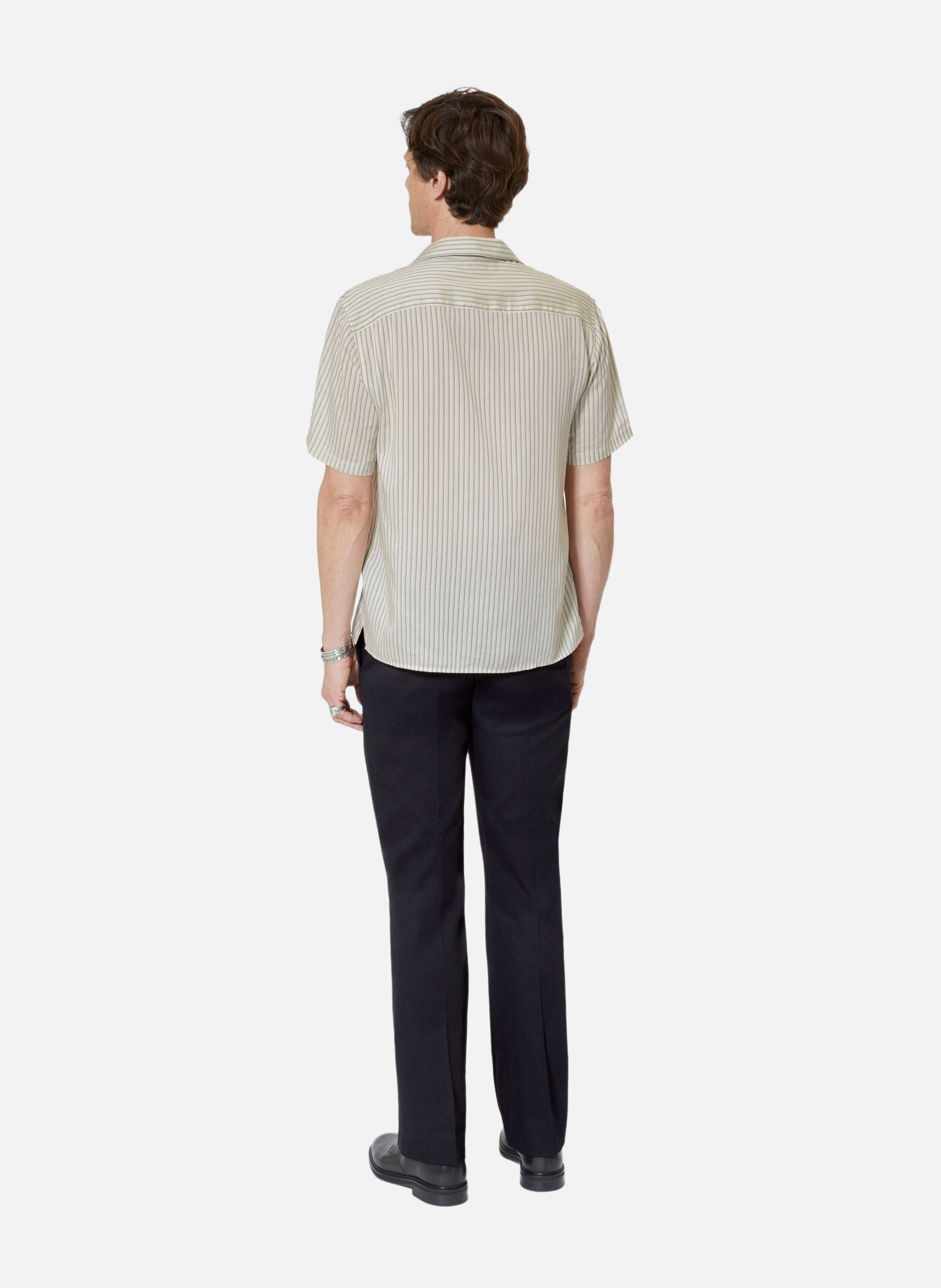 Chemise manches courtes rayée THE KOOPLES Blanc