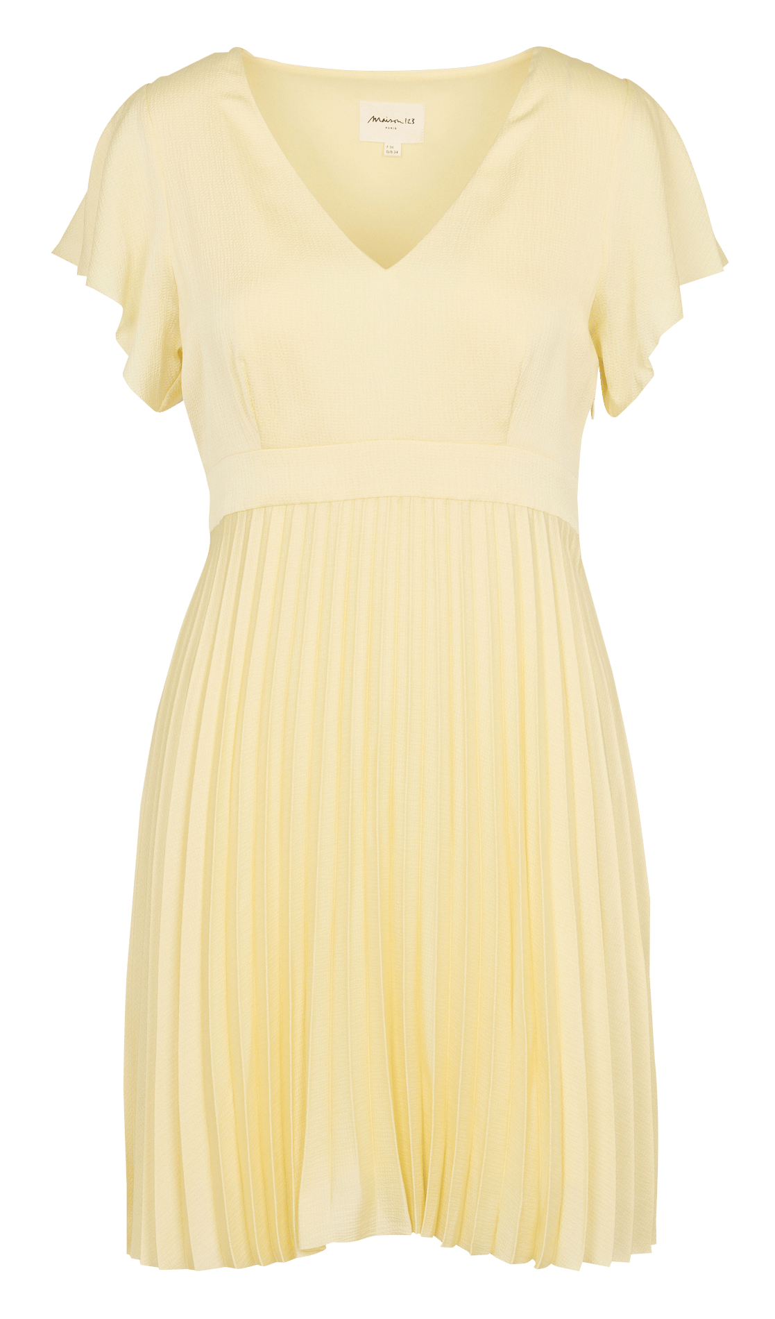 Robe courte col v billina MAISON 123 Jaune