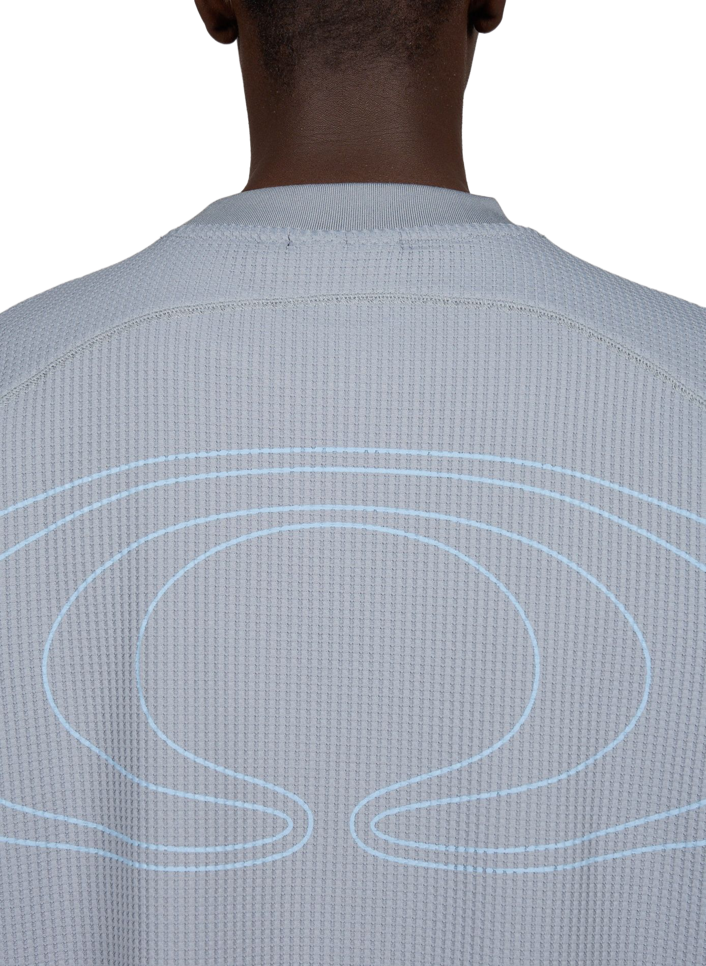 Oversized waffled knit T-shirt RAINS Blue