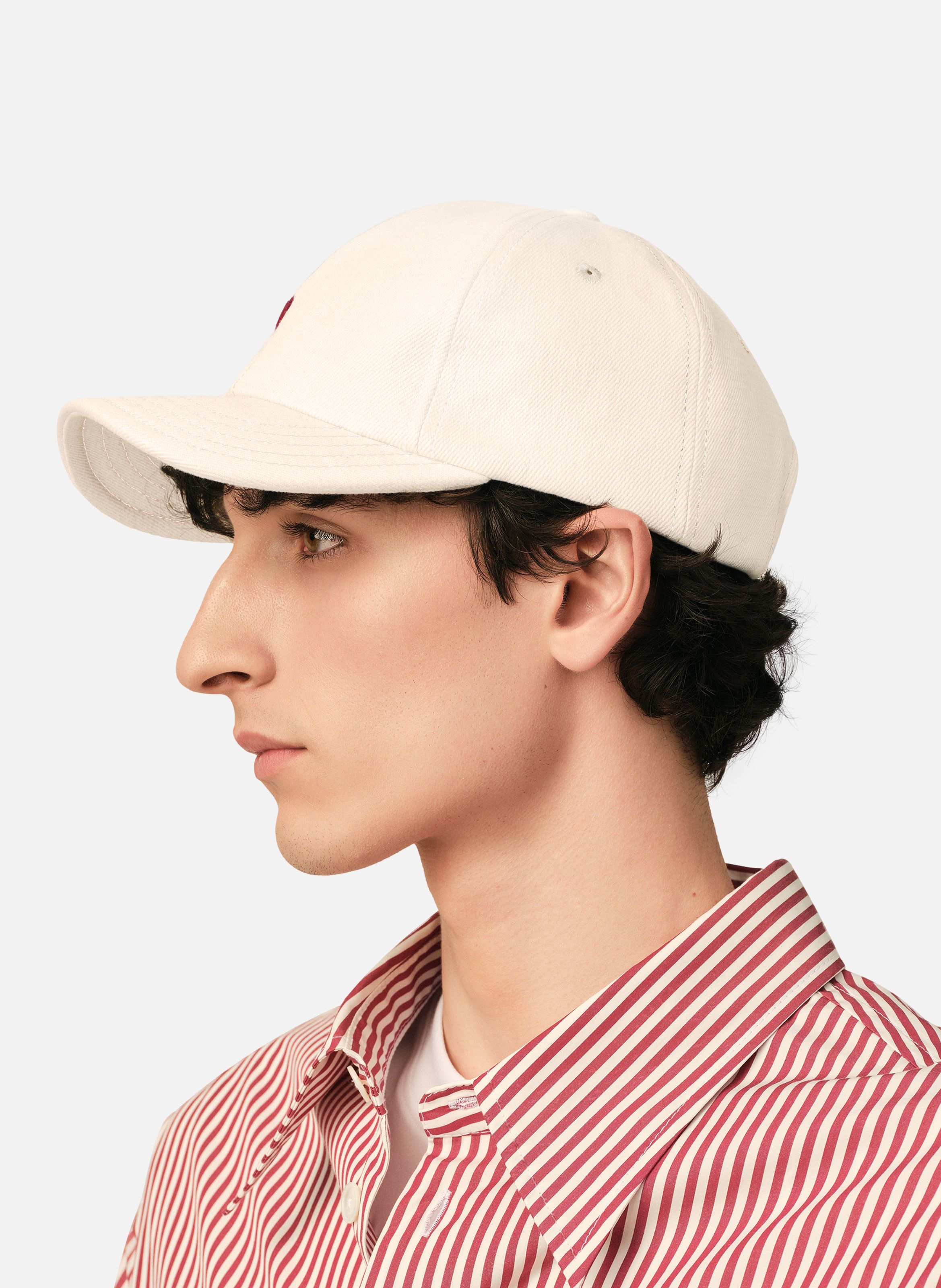 Casquette ami de coeur flèche unisexe en coton AMI PARIS Blanc