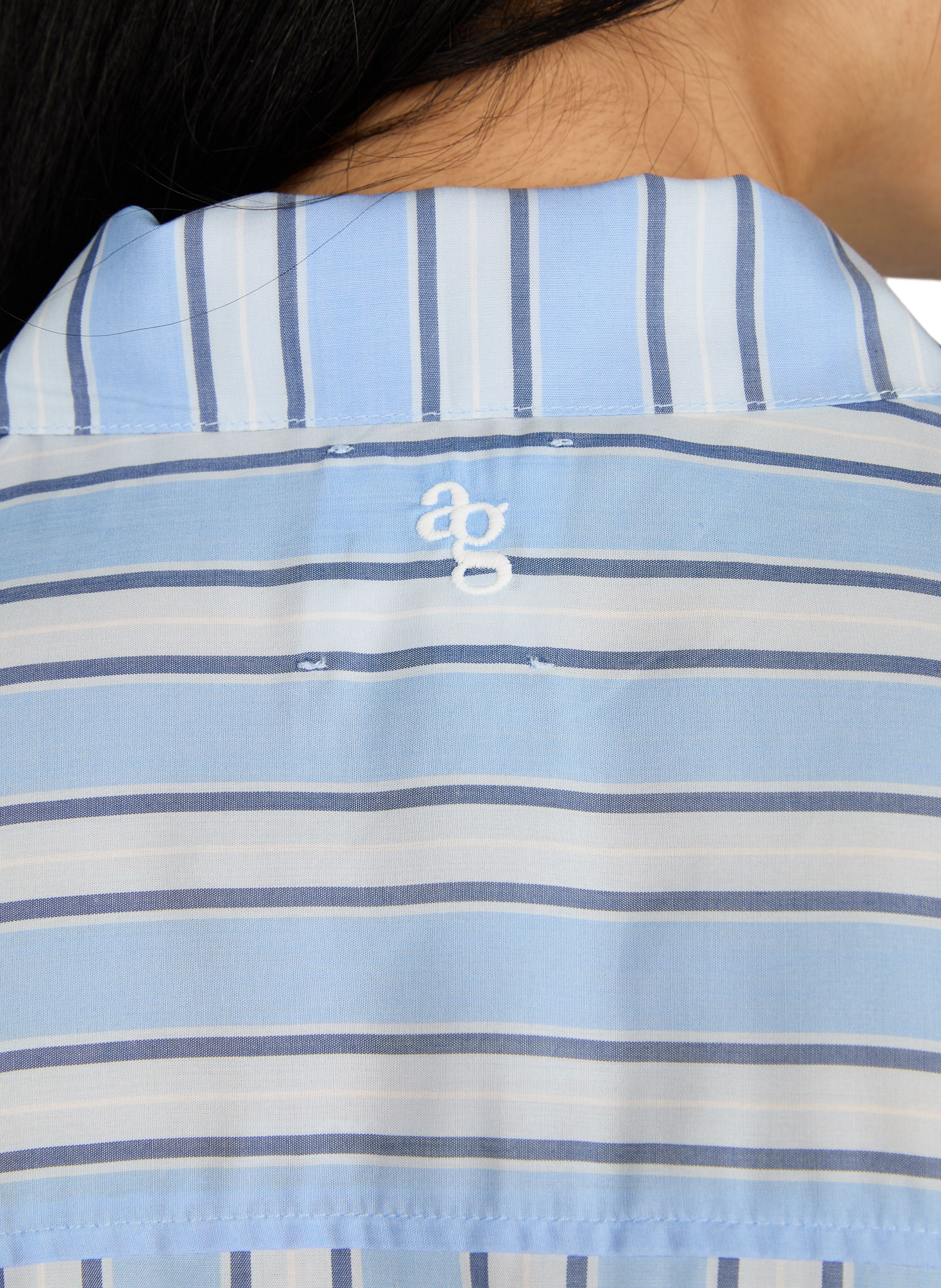 Oversized Striped Pyjama Shirt ANGARDE Blue