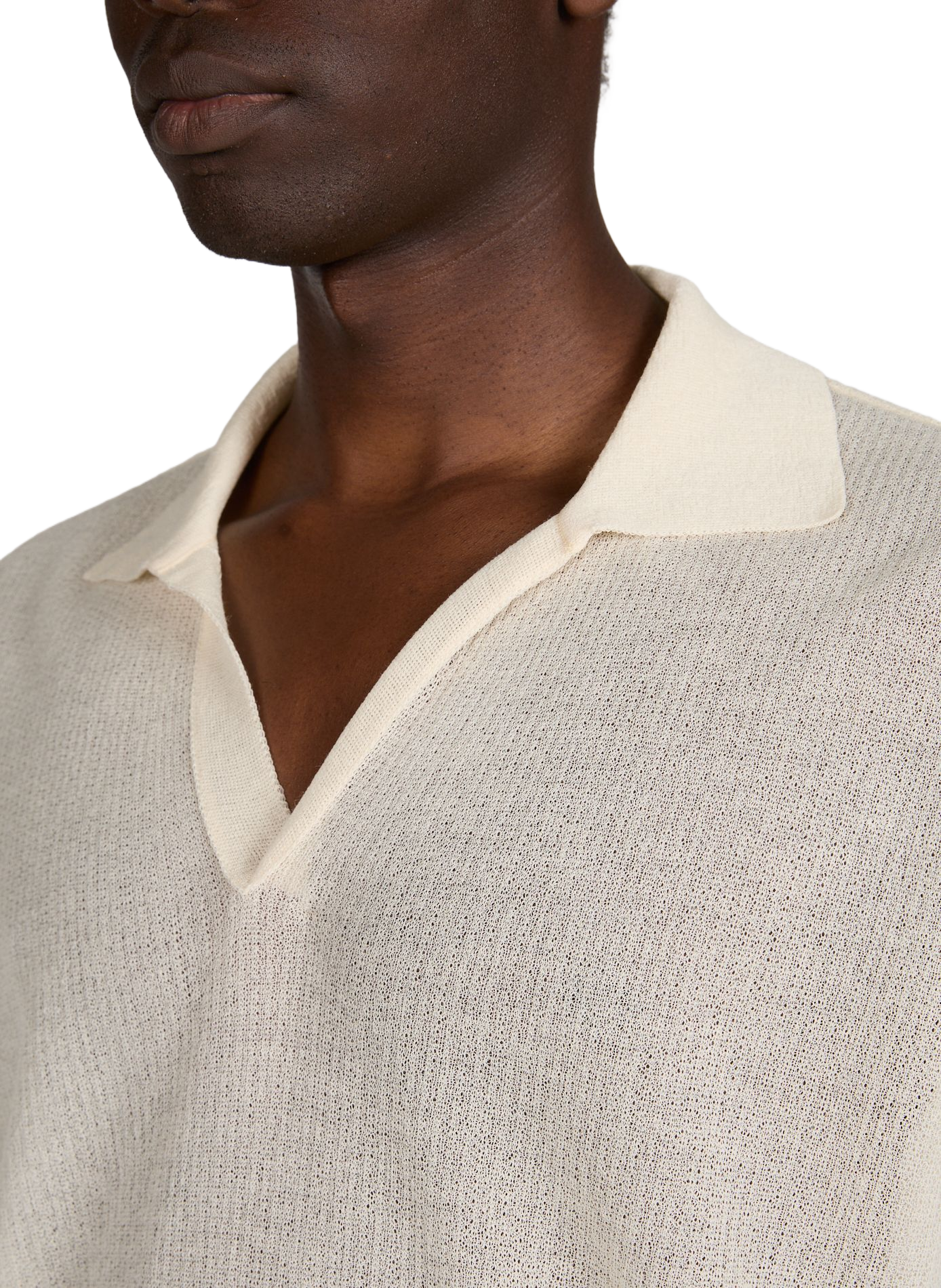 Camiseta holgada de punto transparente SSSTEIN Blanco