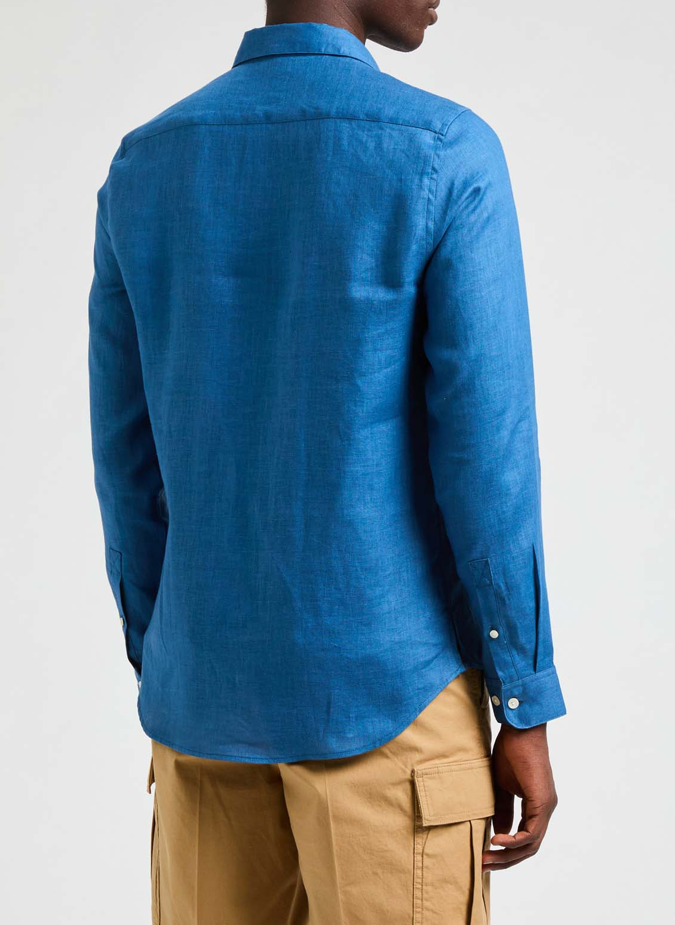 Chemise slim Flin-S en lin  AU PRINTEMPS PARIS Bleu