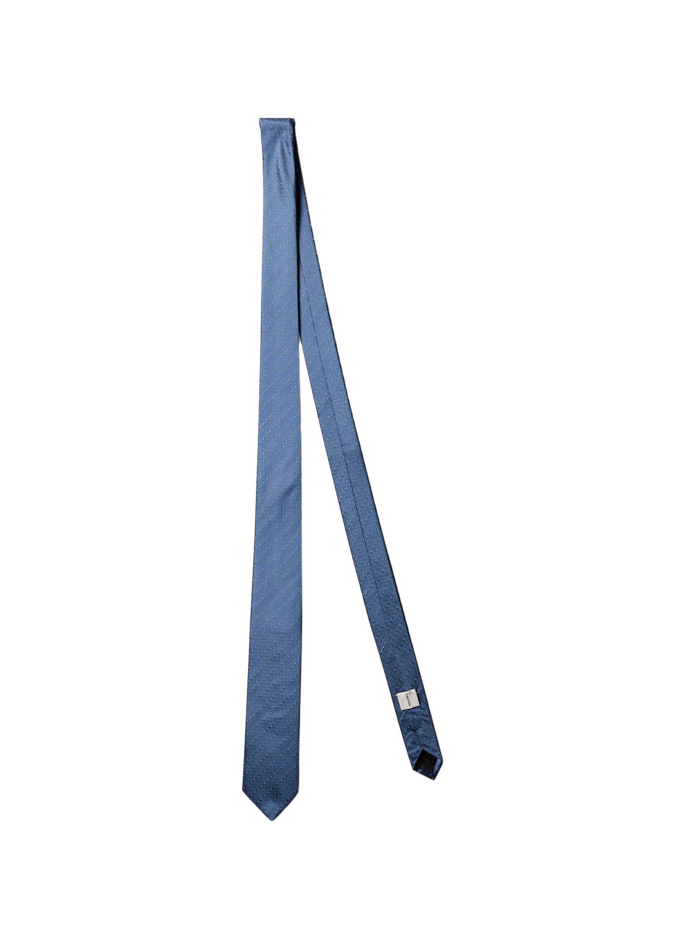 Corbata de jacquard de seda y lino CALVIN KLEIN Azul