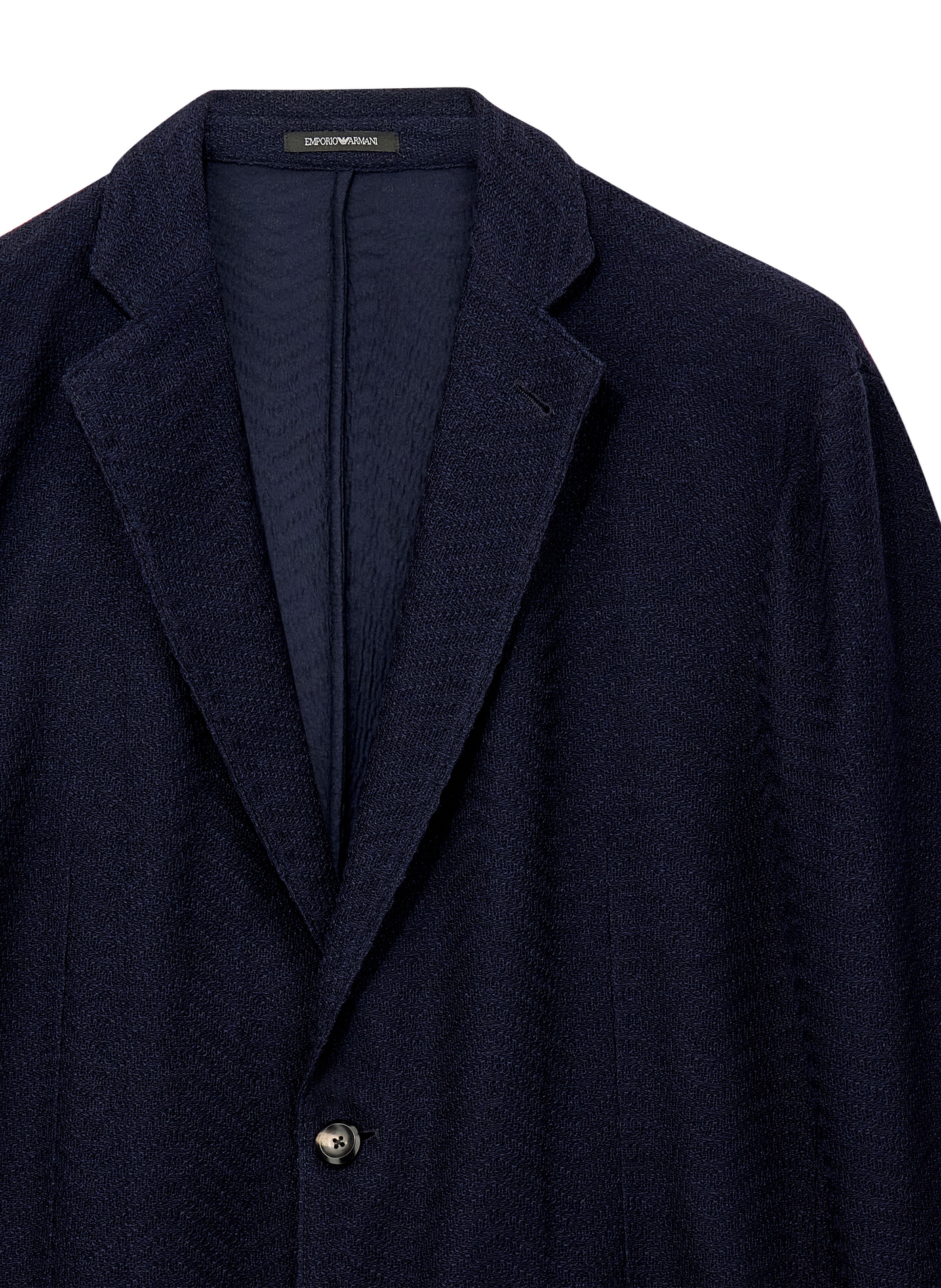 Straight wool virgin wool blazer EMPORIO ARMANI Blue