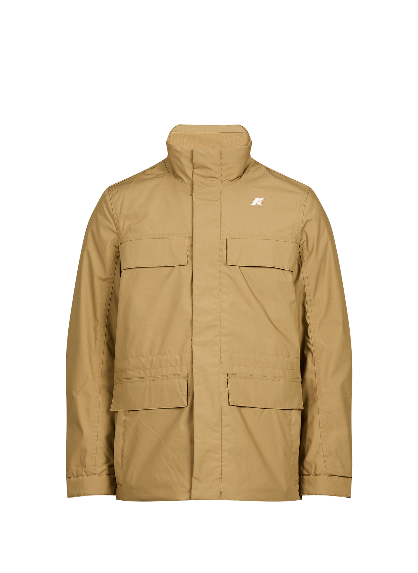 Blouson col montant en coton mélangé K-WAY Beige