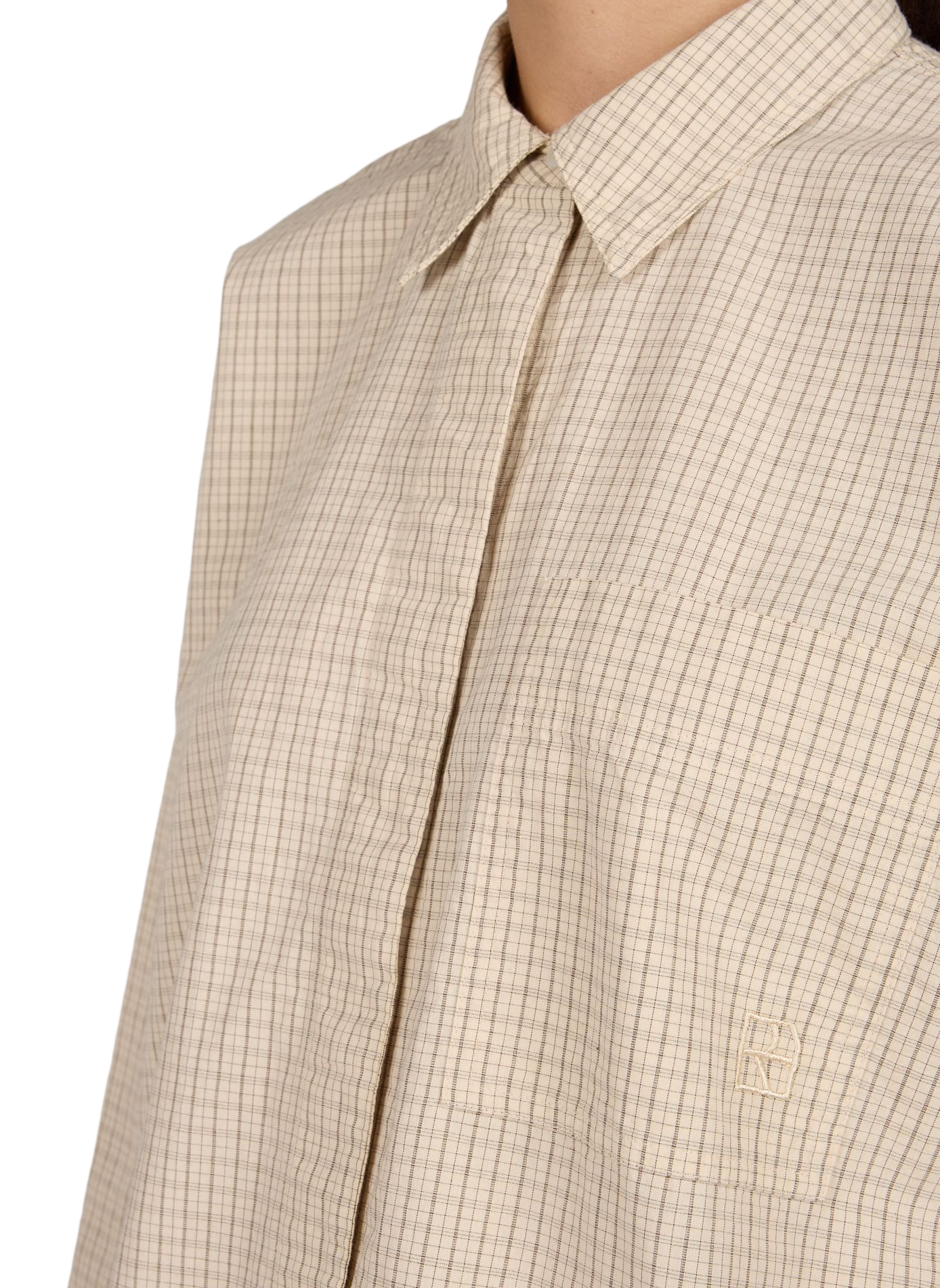 Oversize Baumwollhemd ROUGE EDIT Beige
