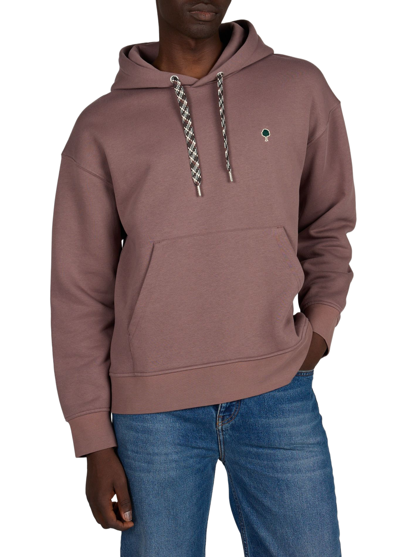 Sweatshirt droit à capuche en coton mélangé FAGUO Rouge