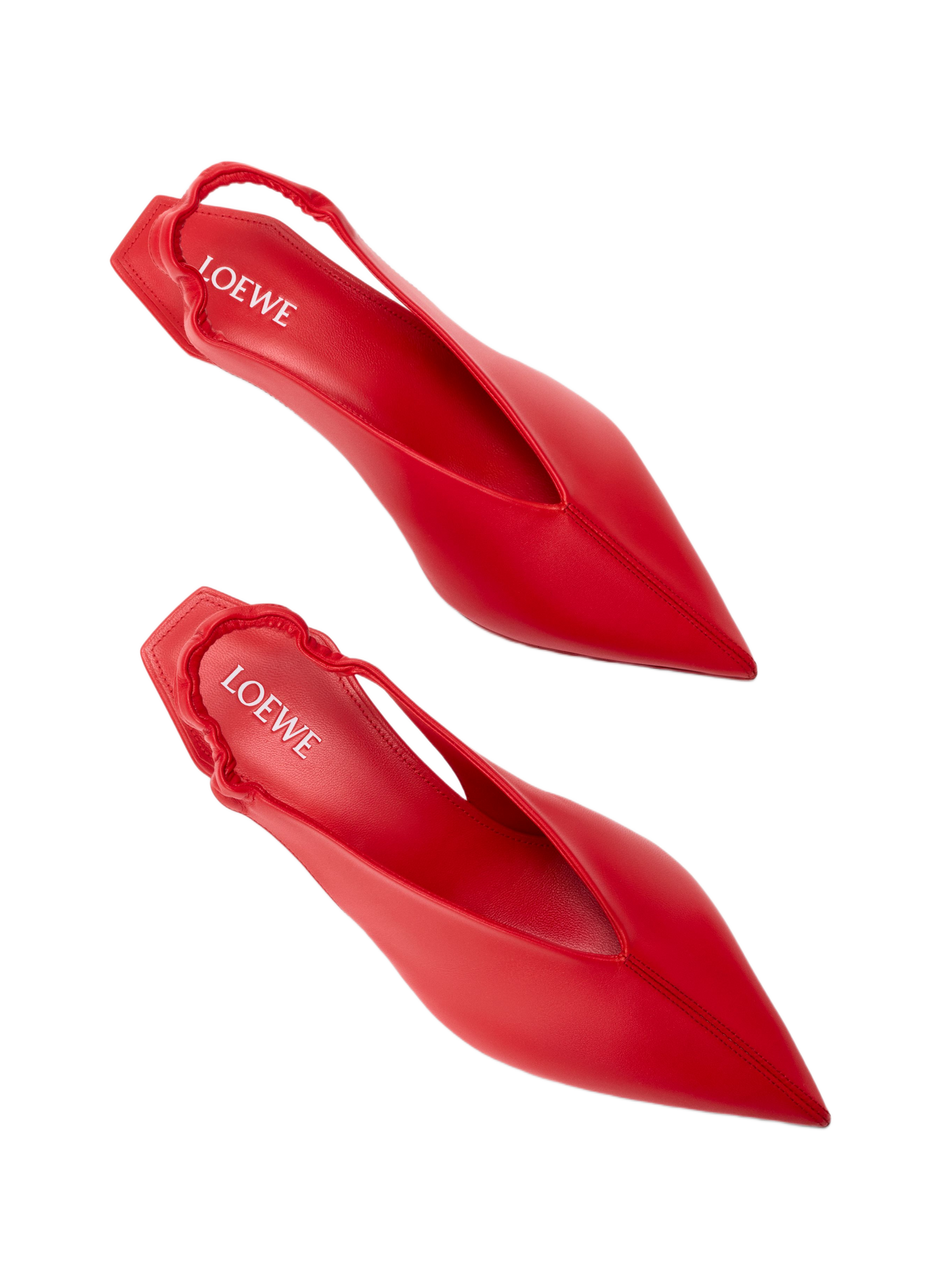 Slingback Origami Cubic lamb leather shoes | Red LOEWE Women