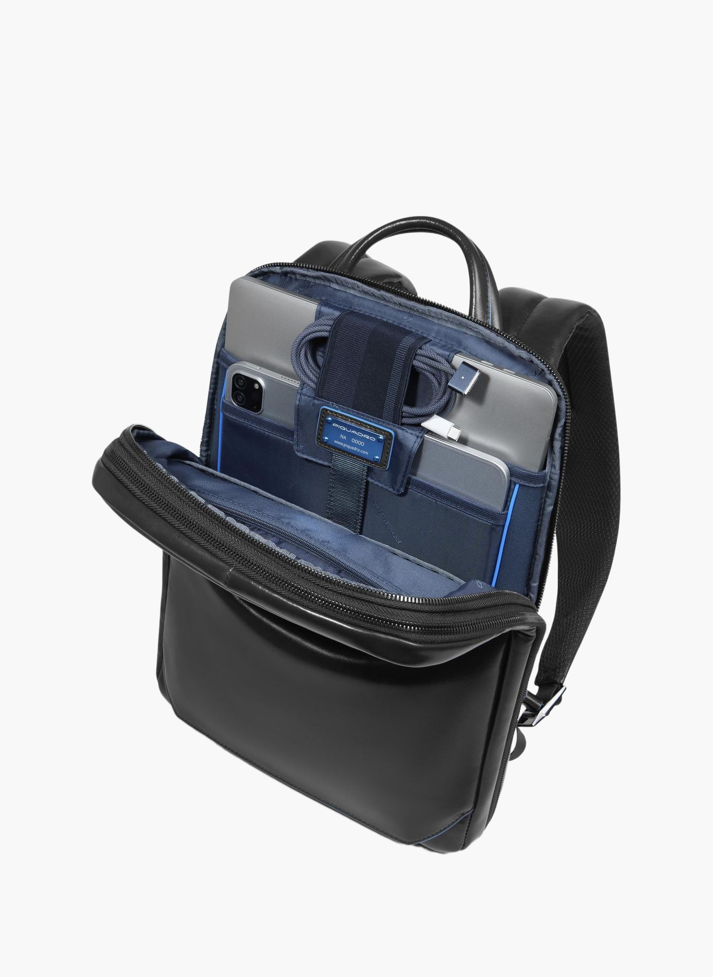 Aanpasbare rugzak voor 14" laptop PIQUADRO Zwart