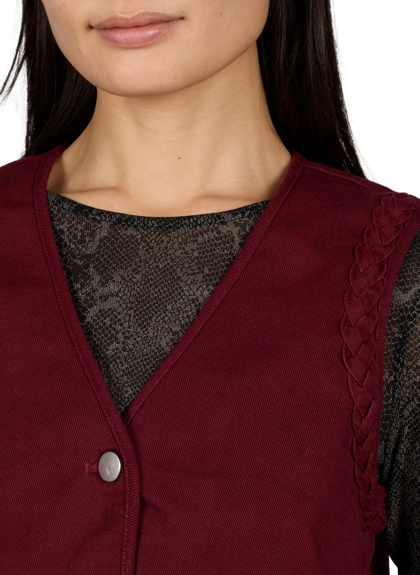 Emmy sleeveless cotton blend vest VILA Red