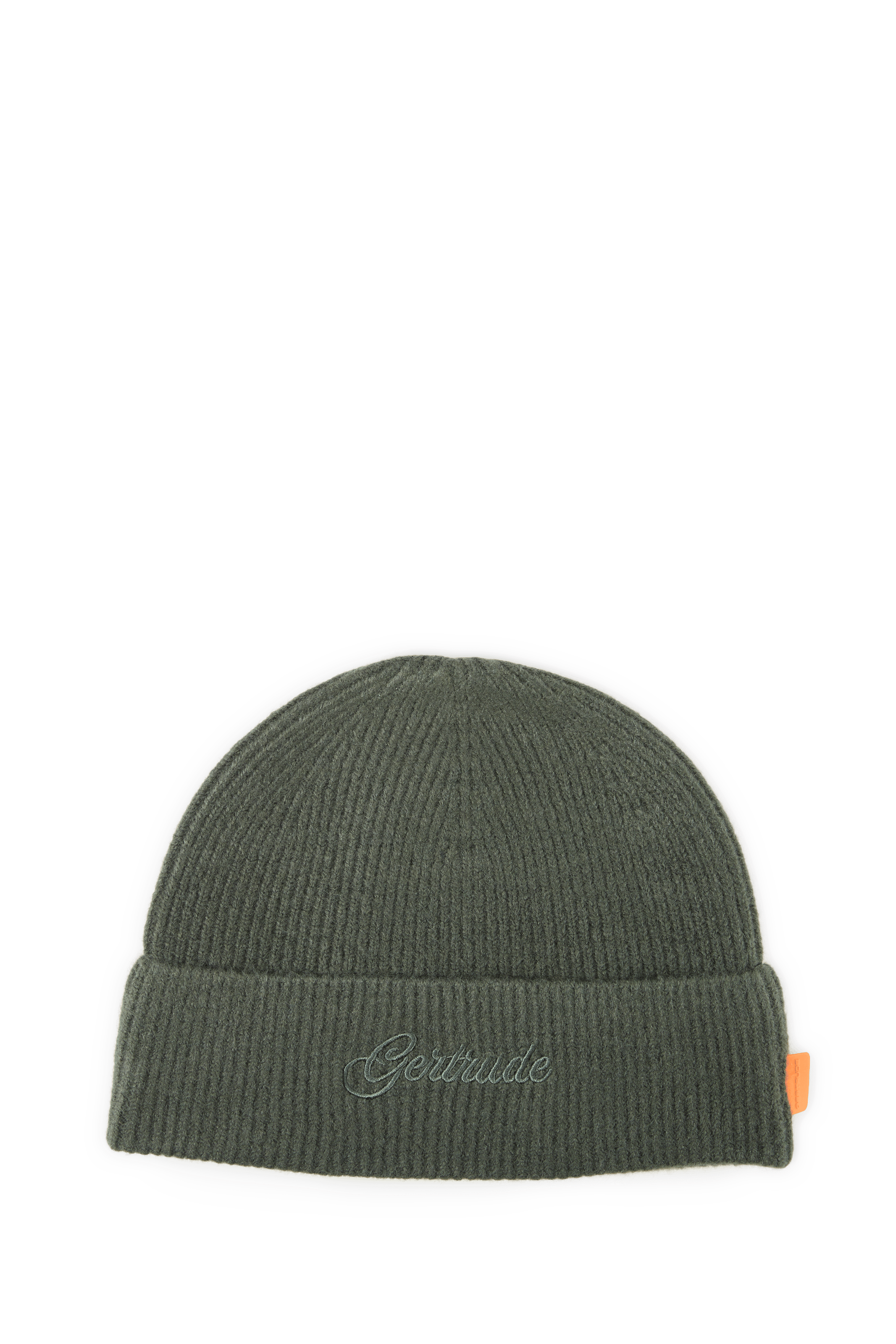 Jadden Mütze mit Logo im Rippstrickdesign GERTRUDE Grun
