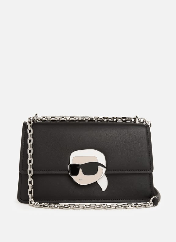 K/Ikonik 2.0 leather bag Black by KARL LAGERFELD KARL LAGERFELD K/Ikonik 2.0 leather bag Black