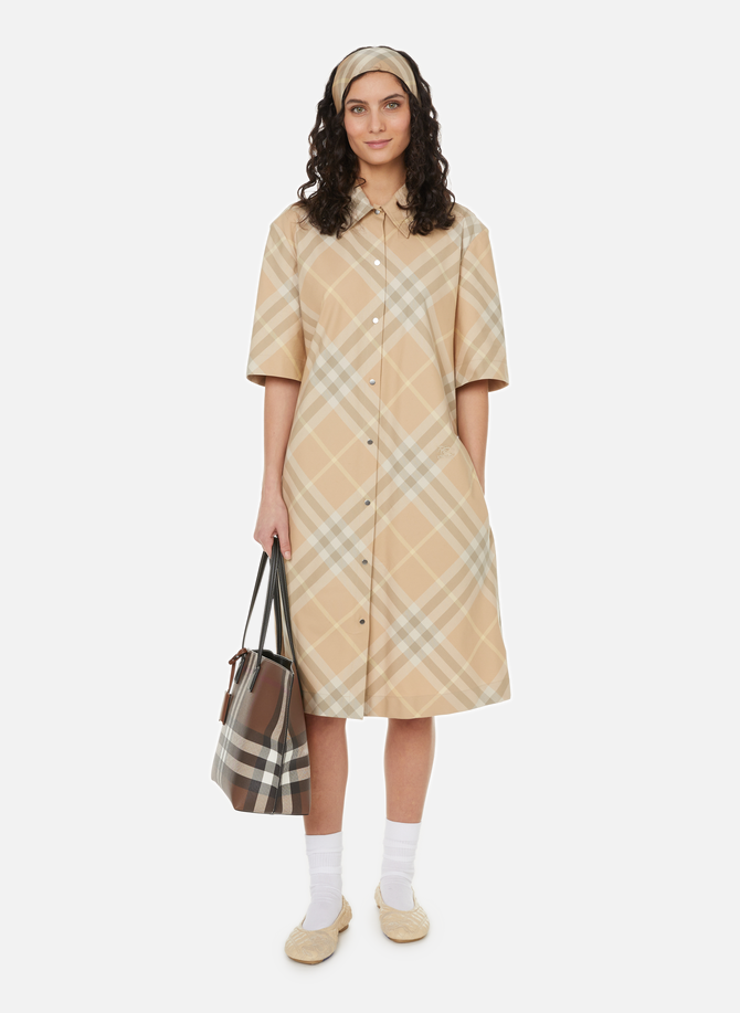 BURBERRY cotton checked dress