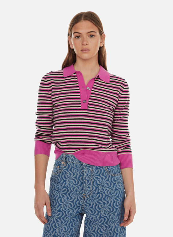 GANNI Striped wool jumper  Multicolour