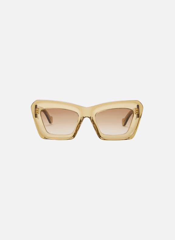 Transparent Beveled Cateye Sunglasses Yellow by LOEWE LOEWE Transparent Beveled Cateye Sunglasses Yellow
