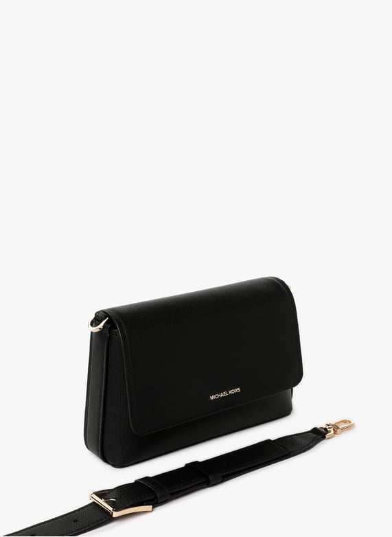 Petit sac à bandoulière Nessa en cuir | Noir by MICHAEL KORS Petit sac à bandoulière Nessa en cuir Noir