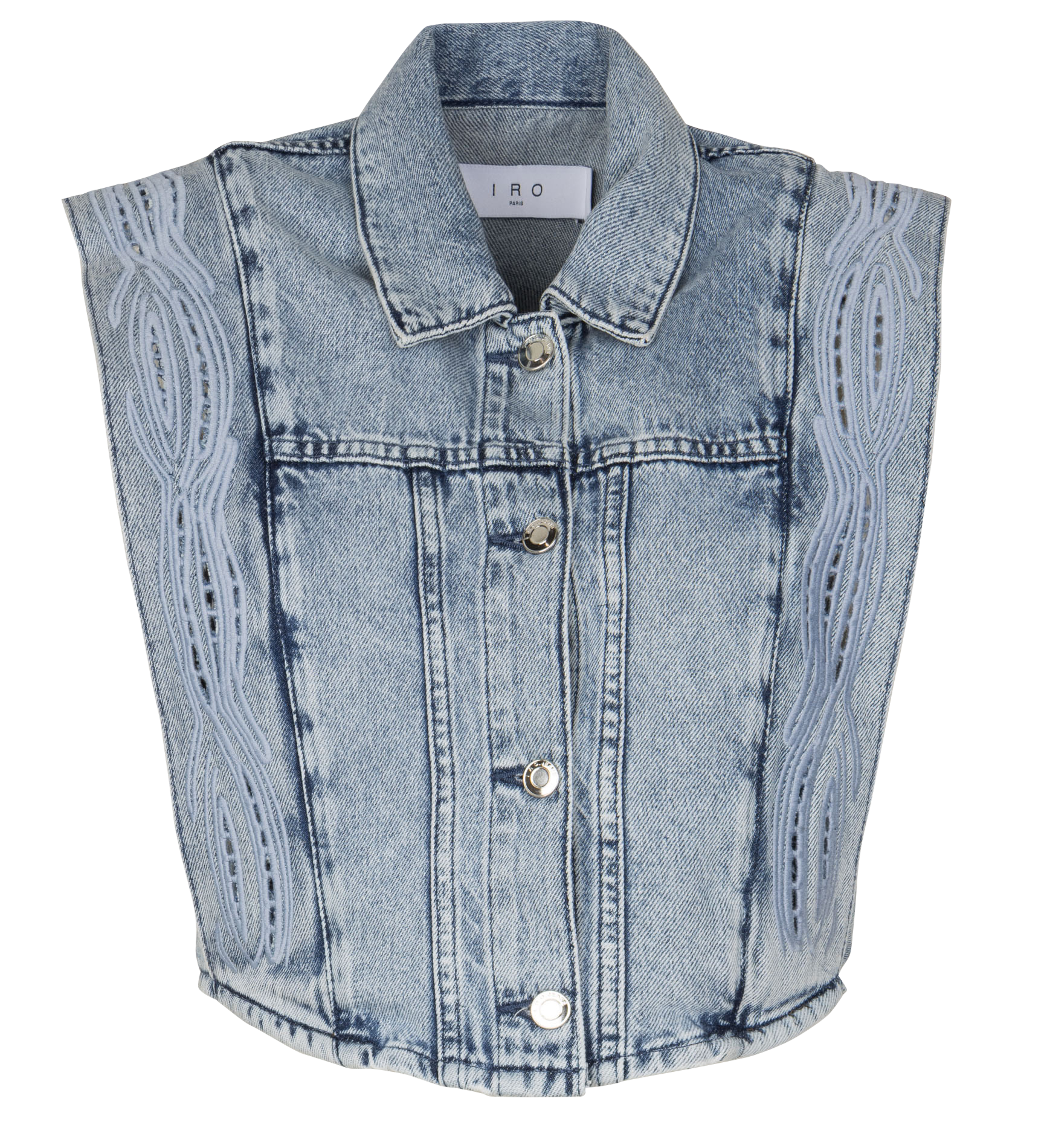 Veste en jean ajustée en coton rosye IRO Bleu