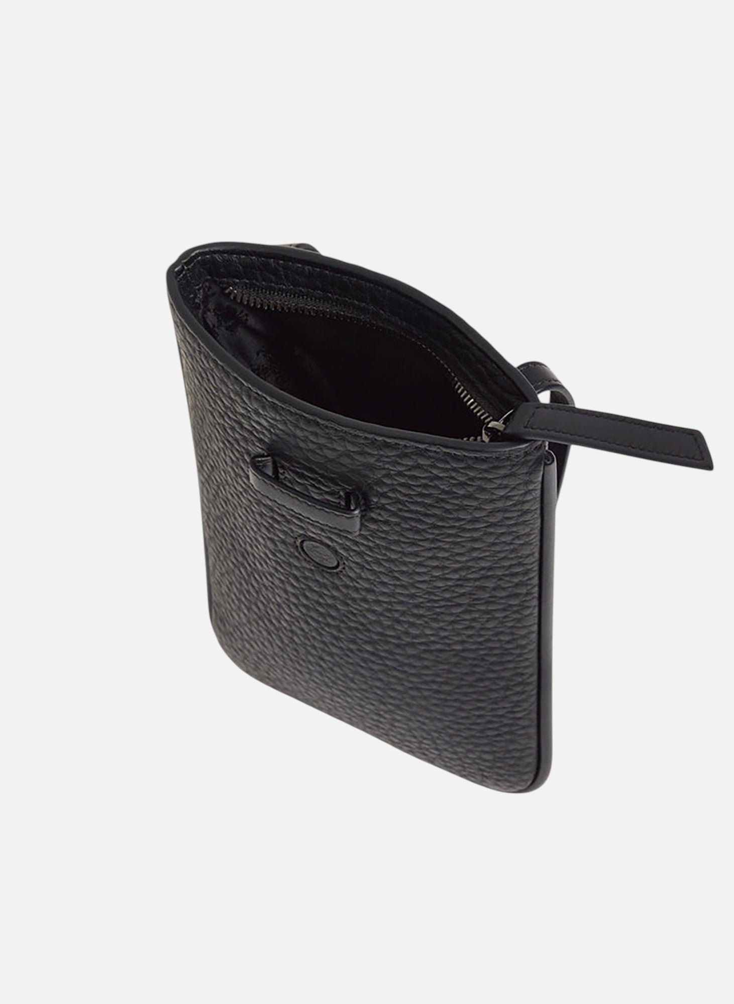 Etui téléphone noah en cuir grain buffle et cuir lisse Noir