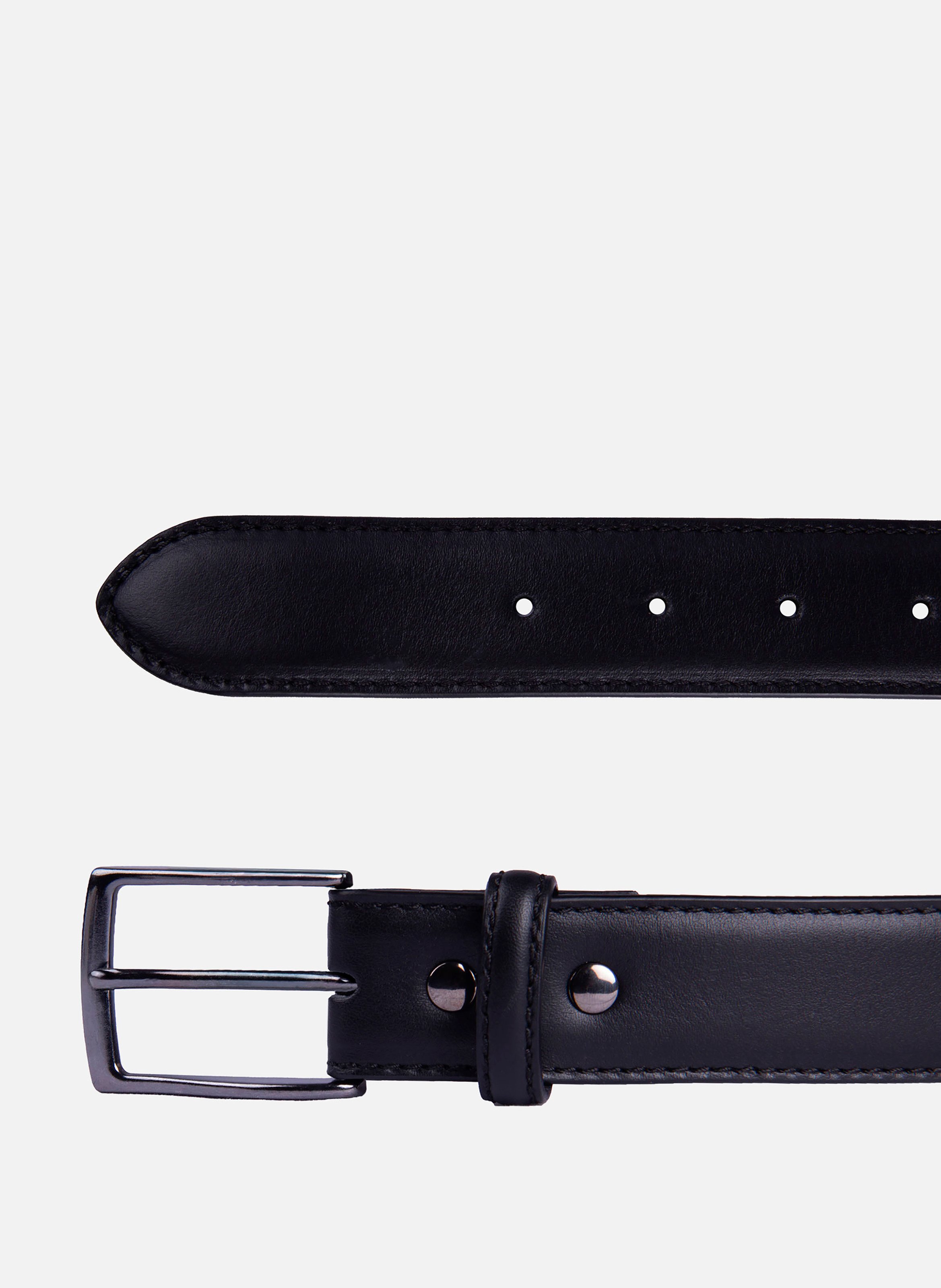 Ceinture madrid cuir JULES & JENN Noir