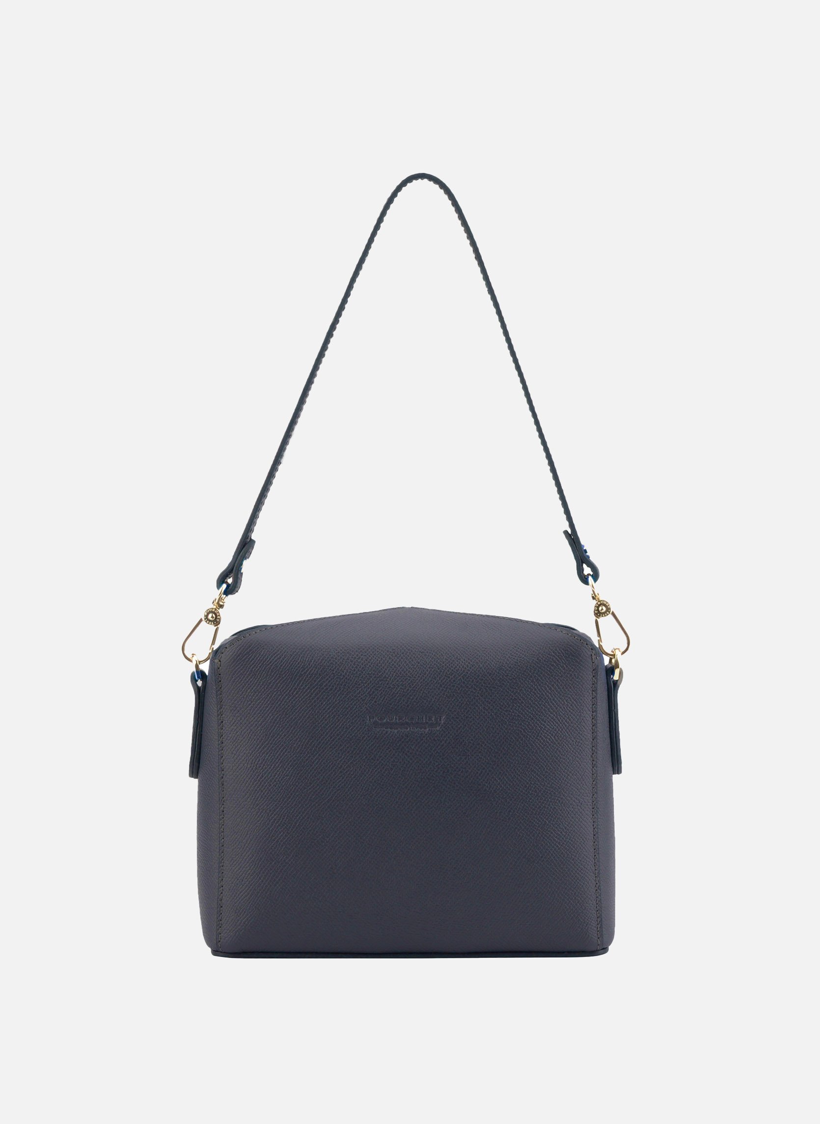 POURCHET Cassetta cuir - sac porté travers Bleu