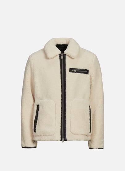 Veste droite shearling à col classique SAVE THE DUCK Veste droite shearling à col classique SAVE THE DUCK