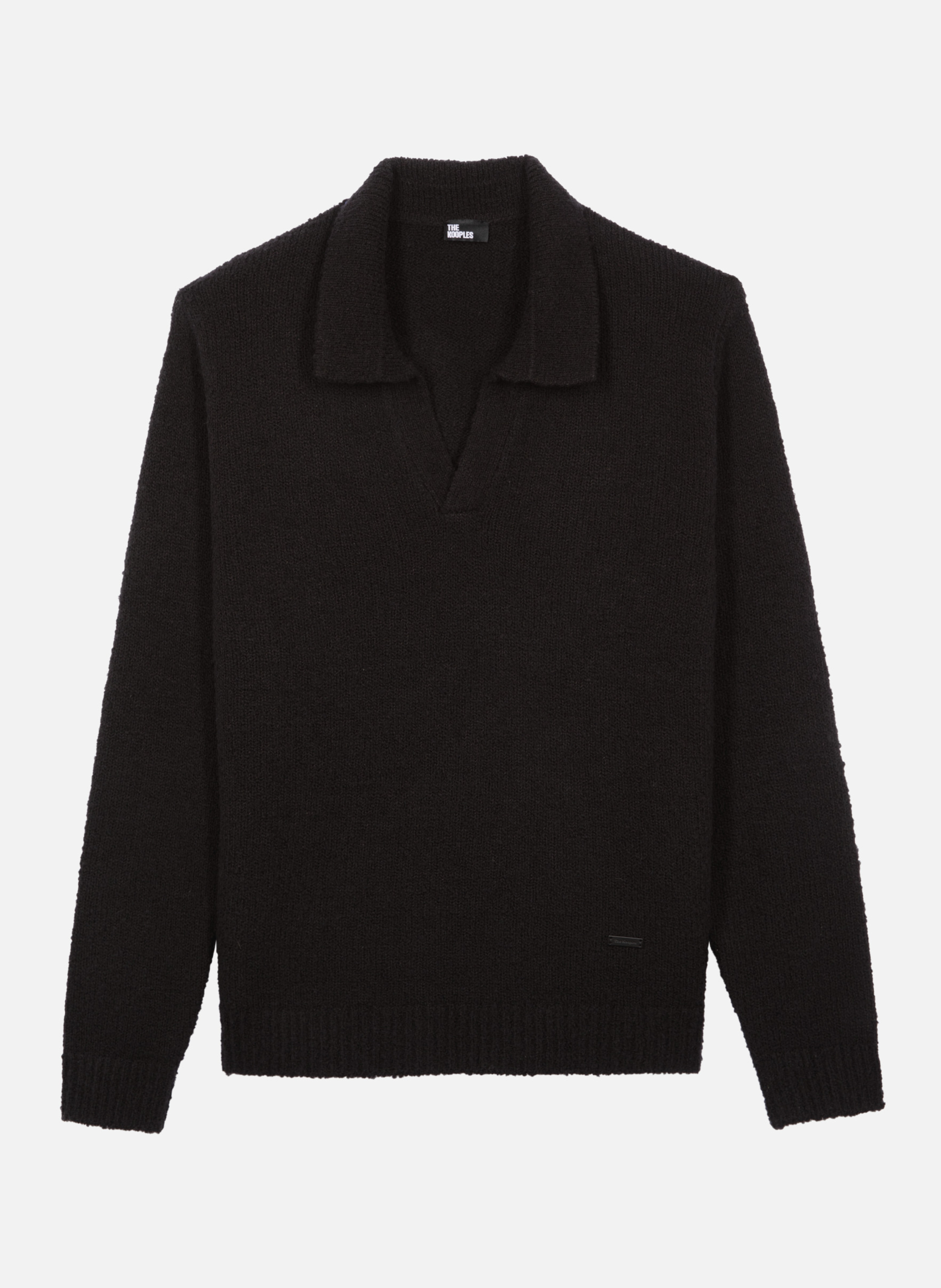 Pull col tunisien en laine THE KOOPLES Noir