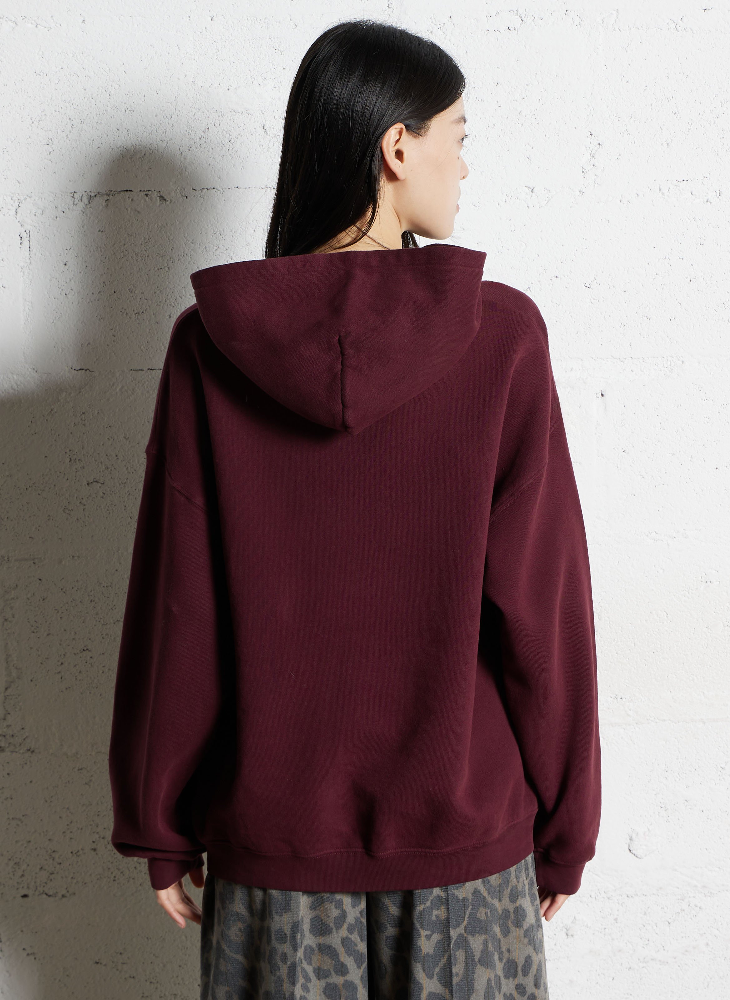 Sweat ample molletonné à capuche en coton izubird AMERICAN VINTAGE Rouge