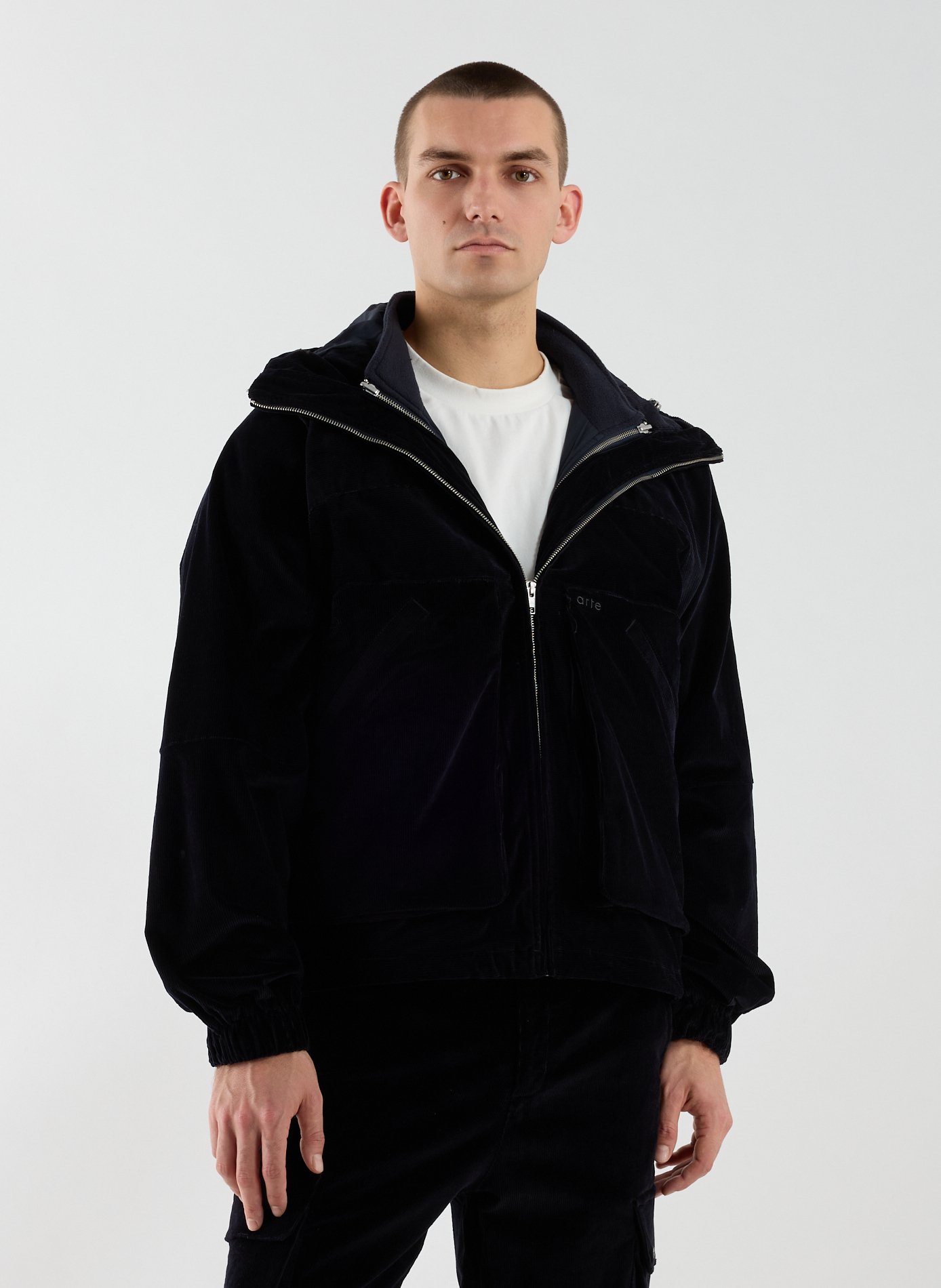 Oversized ribbed velvet jacket in a cotton blend ARTE ANTWERP Blue