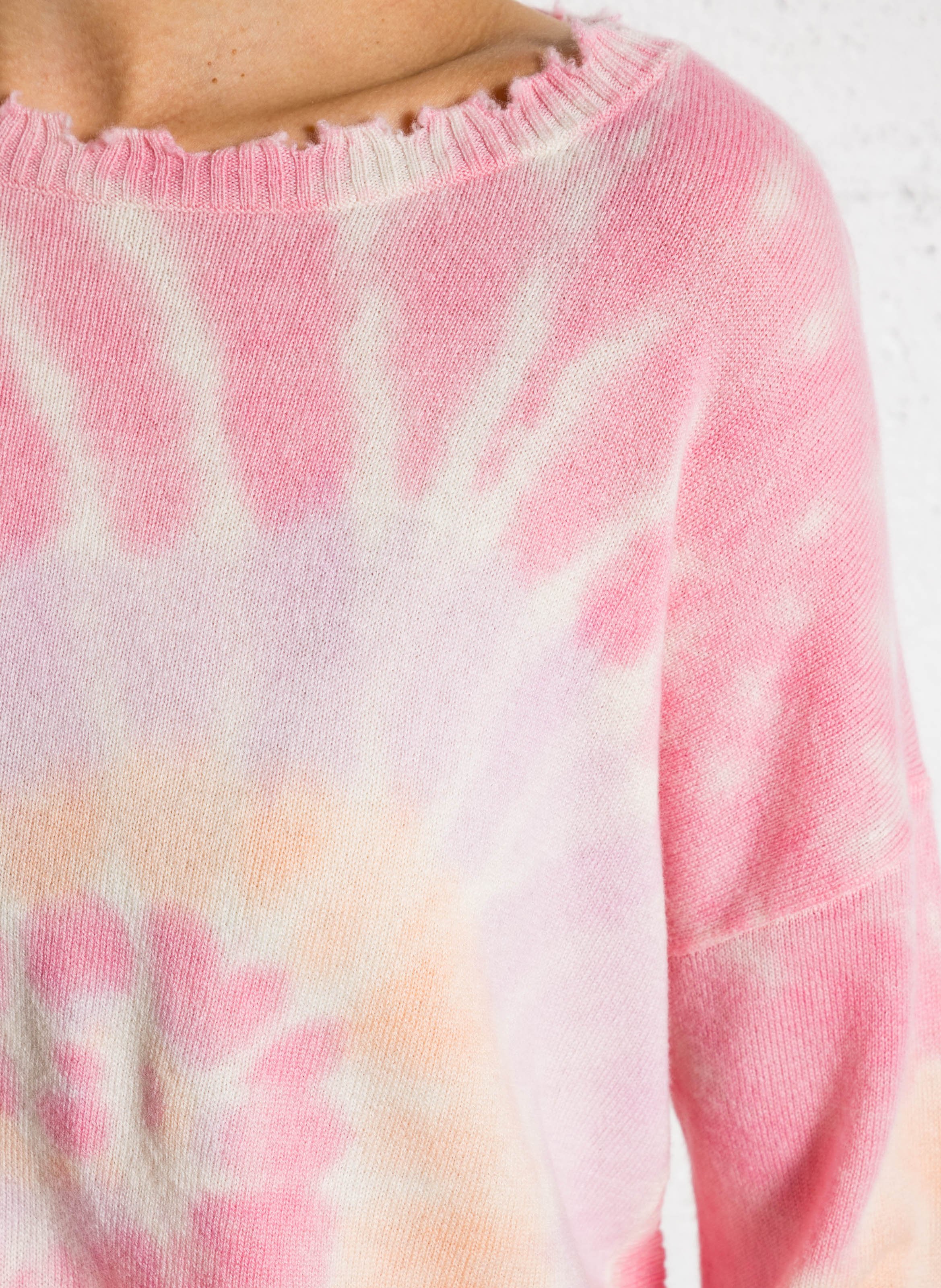 Pull tie-and-dye en cachemire mela sunny KUJTEN Rose