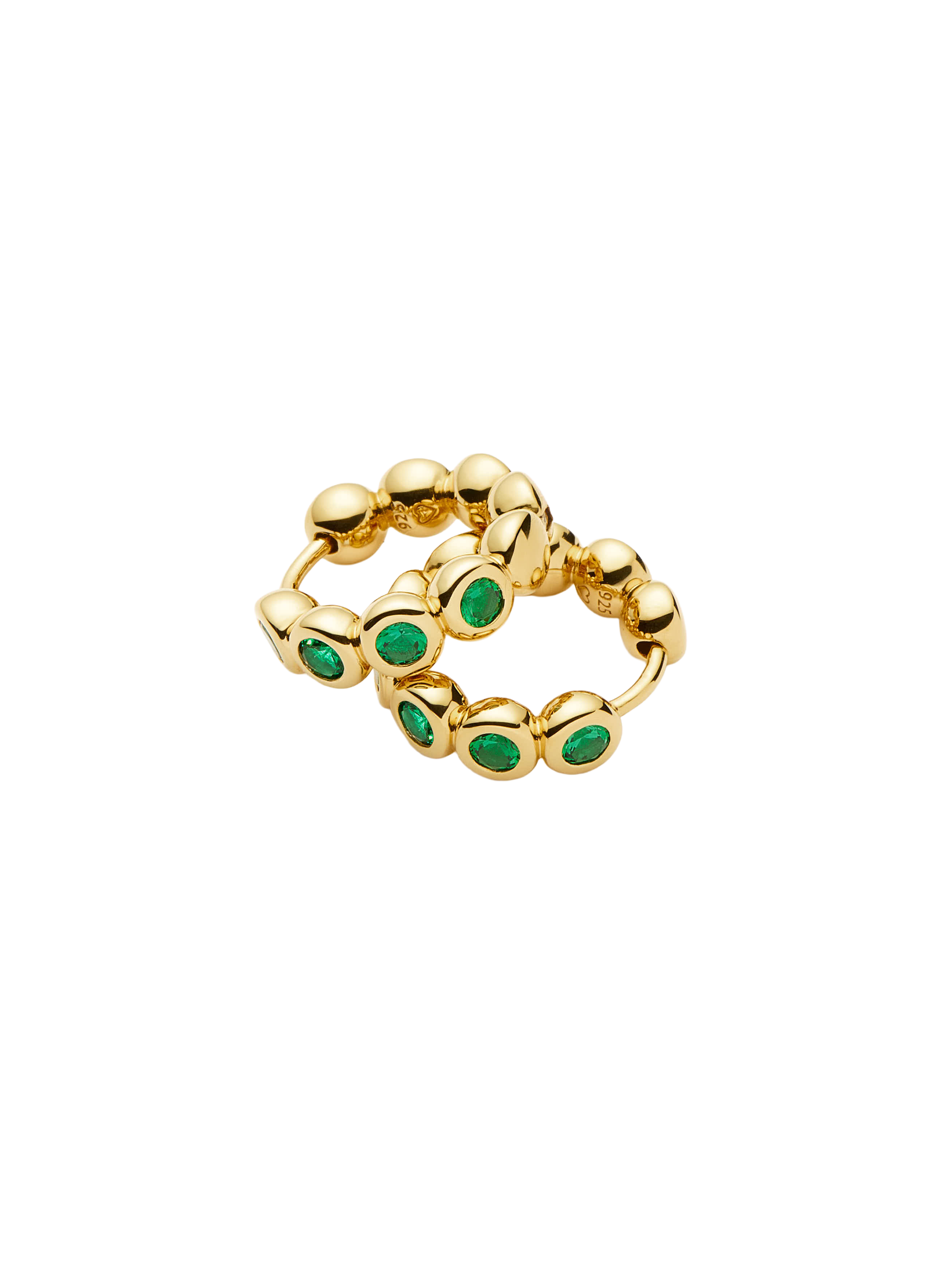 Créoles serties à pierres MISSOMA Vert