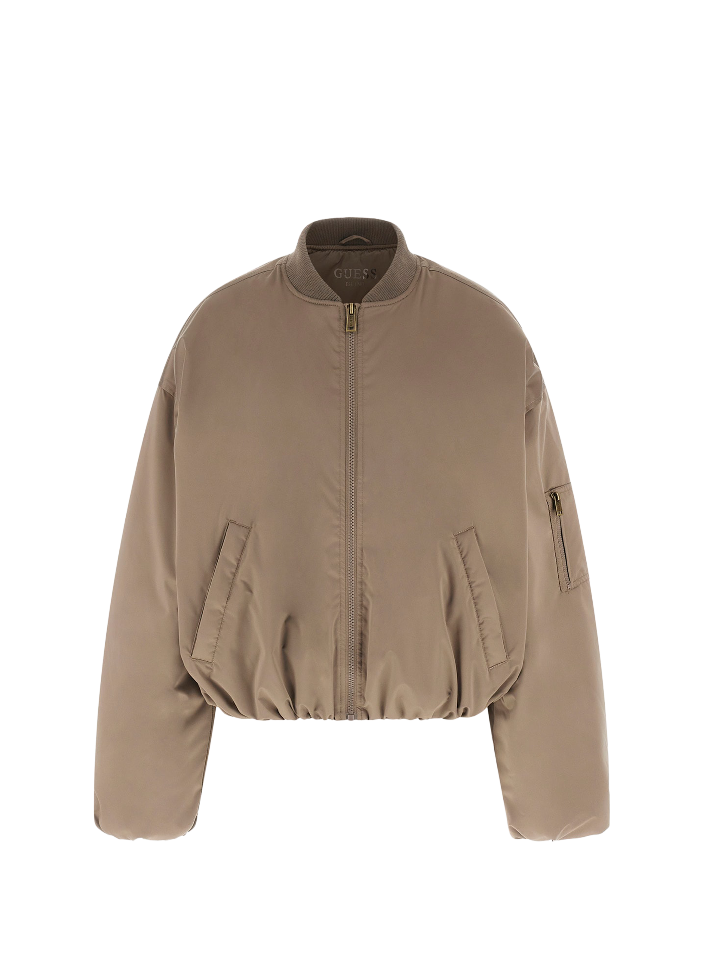 Short Polyester Bomber GUESS Brown