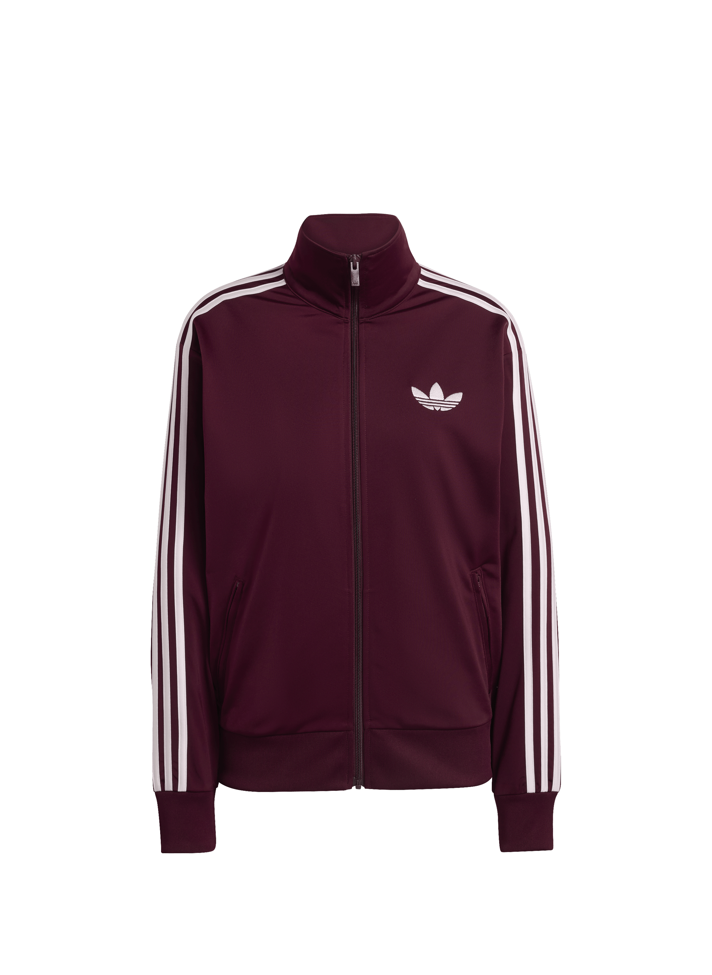 Jacket with high neck logo ADIDAS Brown