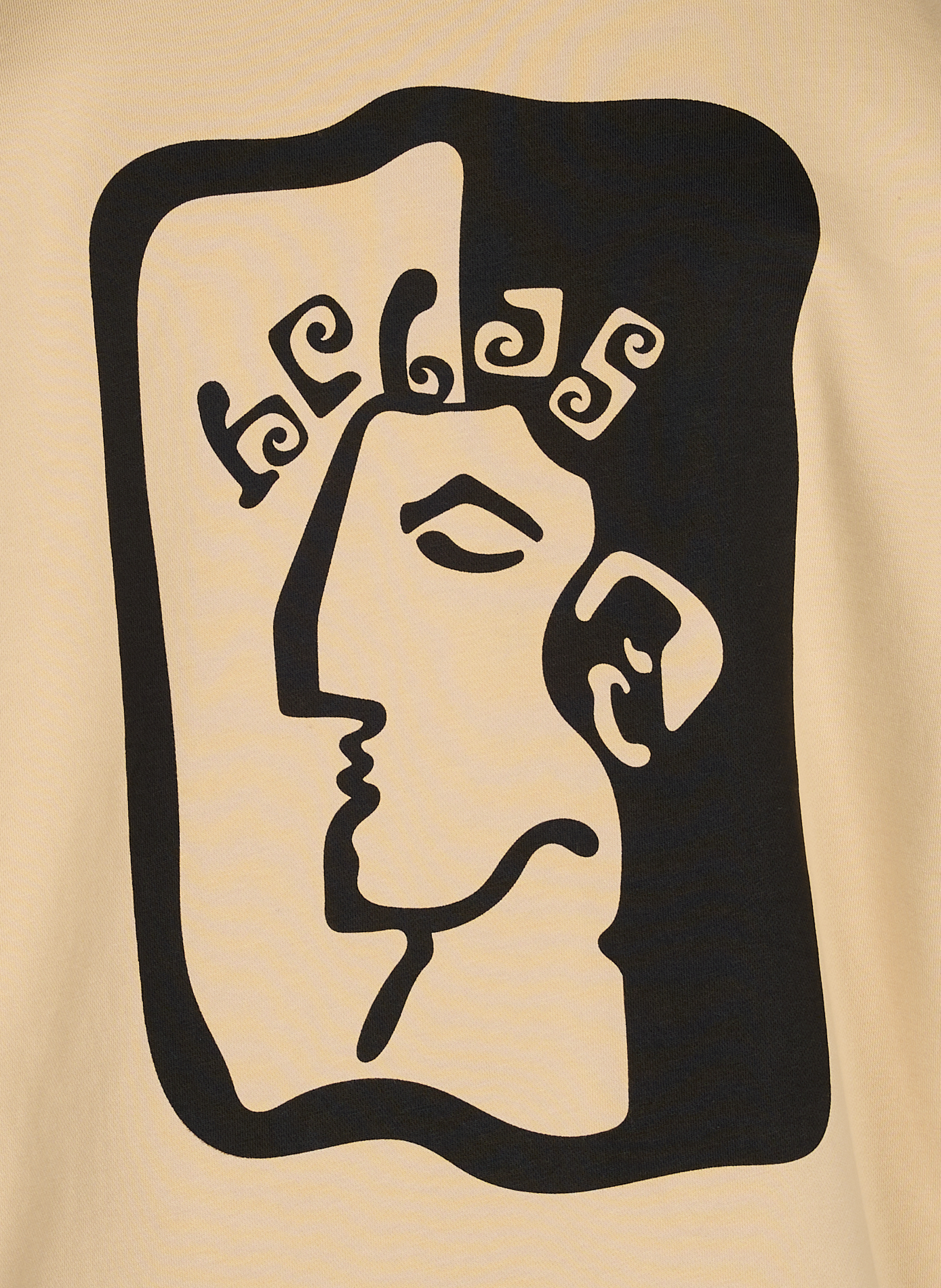 Hoodie imprimé Dieu Grec HELAS CAPS Beige