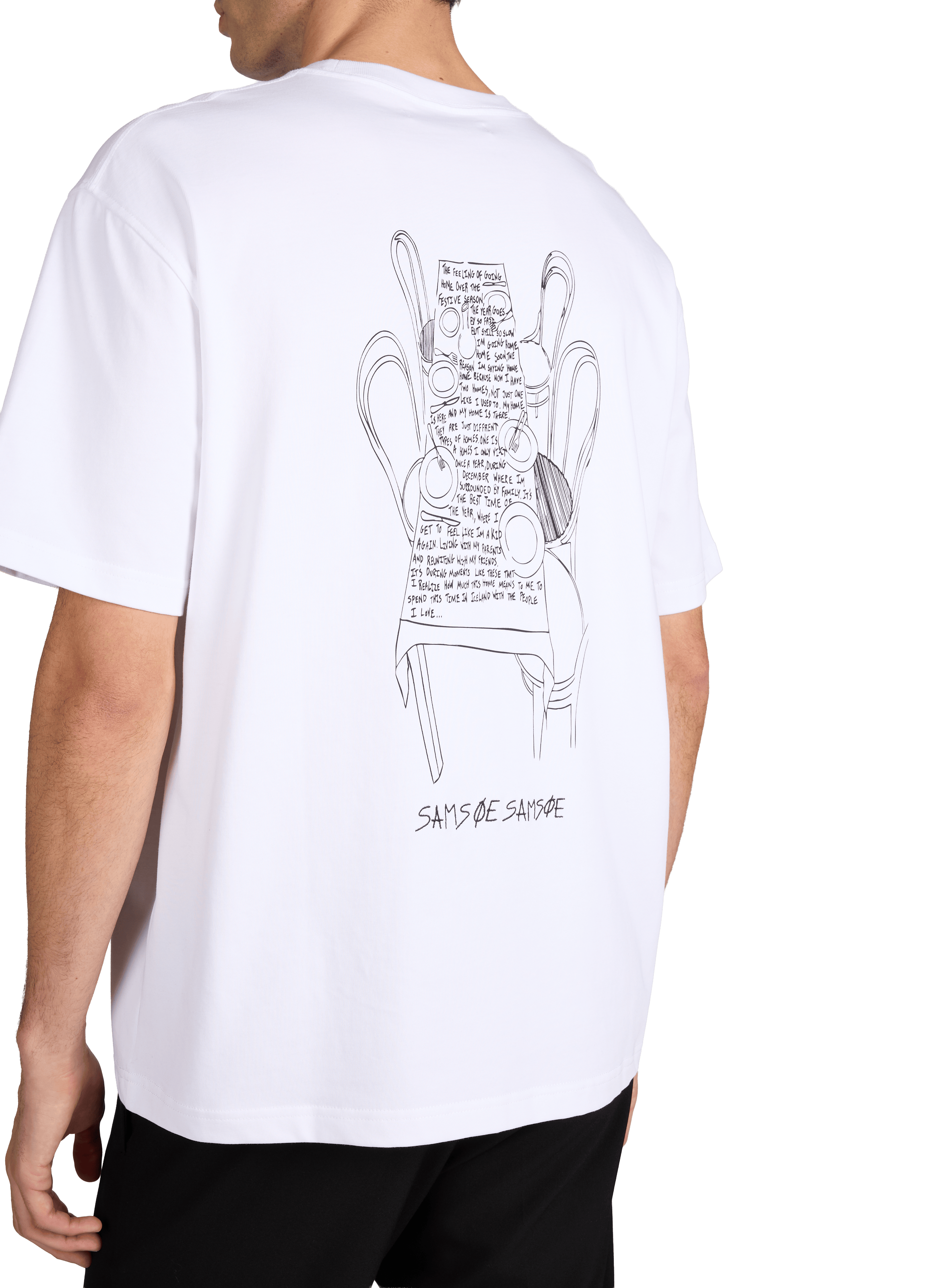 Printed T-shirt SAMSOE SAMSOE White